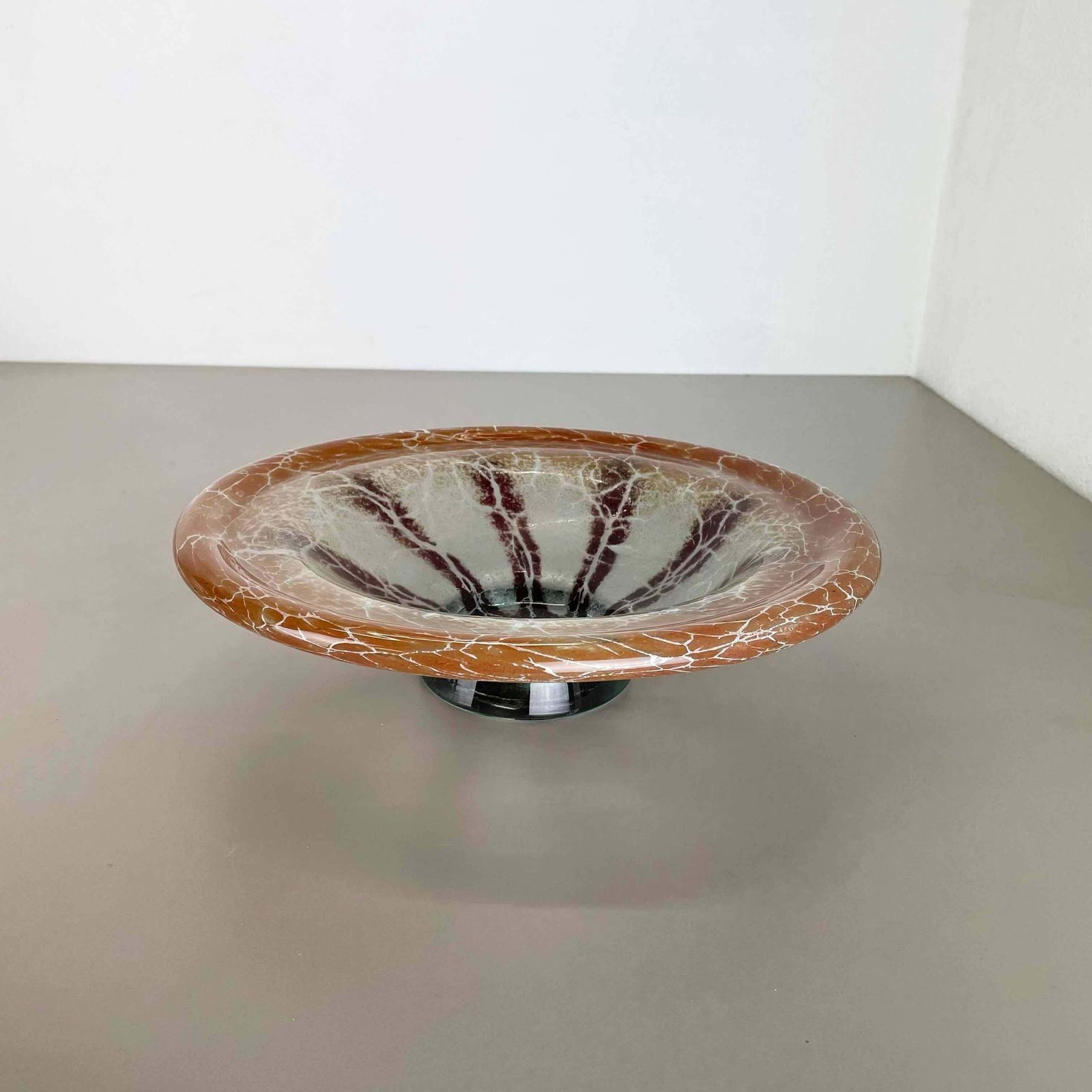 German Glass Bowl By Karl Wiedmann For Wmf Ikora, 1930s Baushaus Art Deco photo 537.0