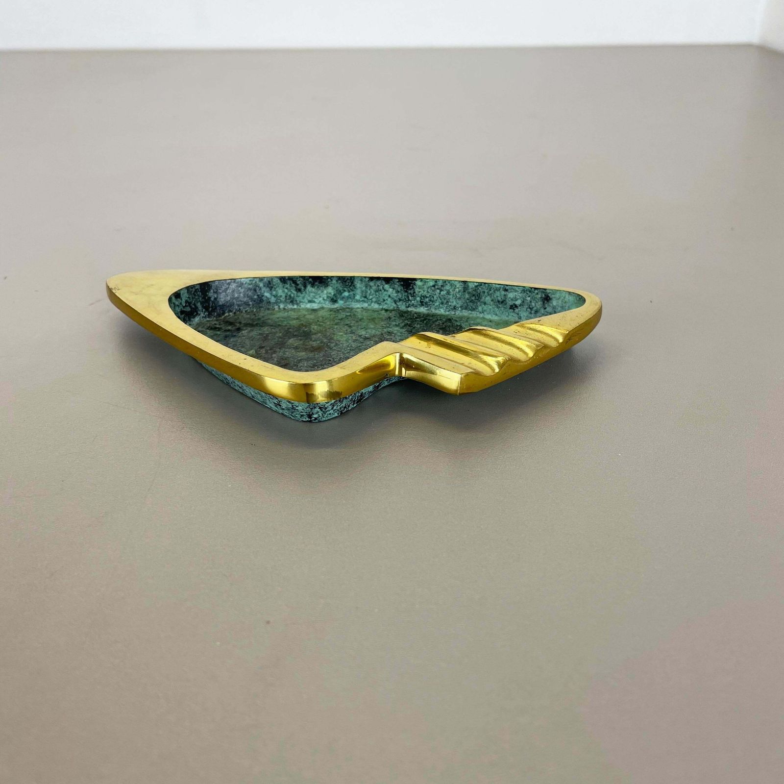 Vintage Austrian Elliptical Brass Ashtray Hagenauer Era, Austria, 1950s photo for sale