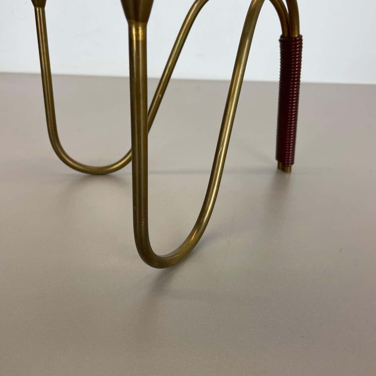 Sculptural Brass Candleholder Object By Günter Kupetz For Wmf, Germany 1950s photo vintage