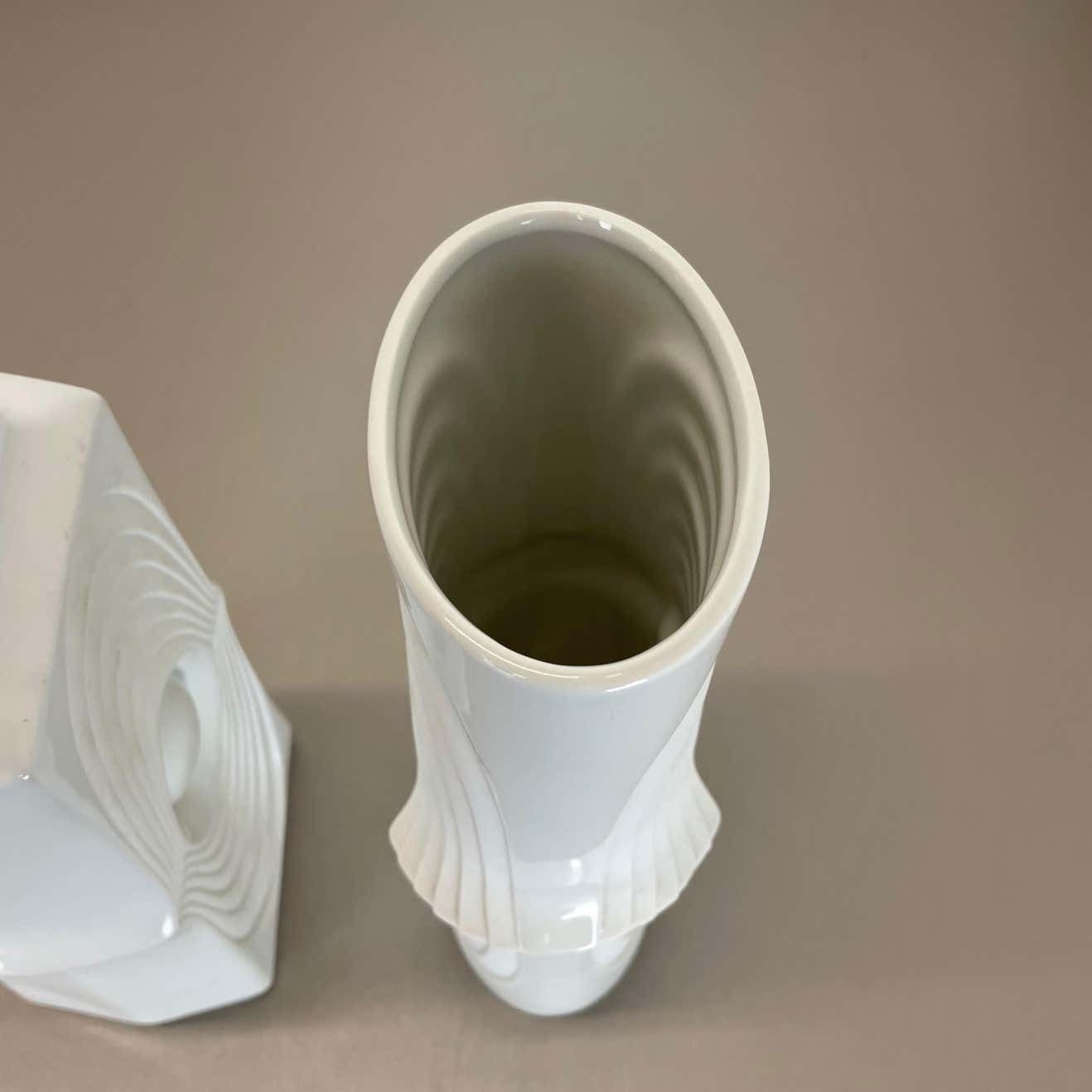 photo buy Set Of 2 Original Porcelain Op Art Vase Made By Royal Bavaria Kpm Germany, 1970s