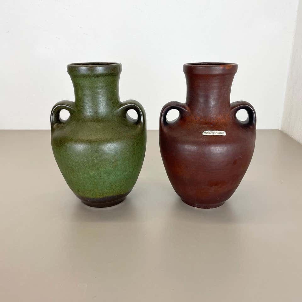 Set Of 2 Ceramic Pottery Vase Heinz Siery Carstens Tönnieshof, Germany, 1970s photo furniture