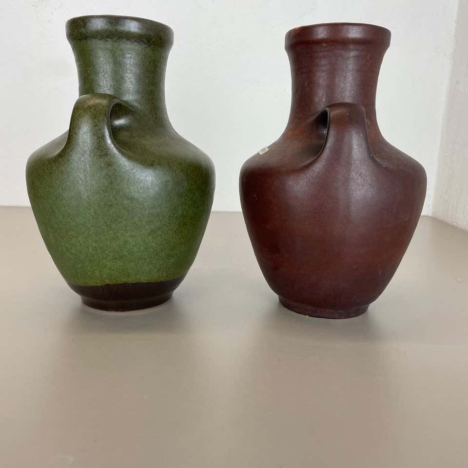 photo buy Set Of 2 Ceramic Pottery Vase Heinz Siery Carstens Tönnieshof, Germany, 1970s