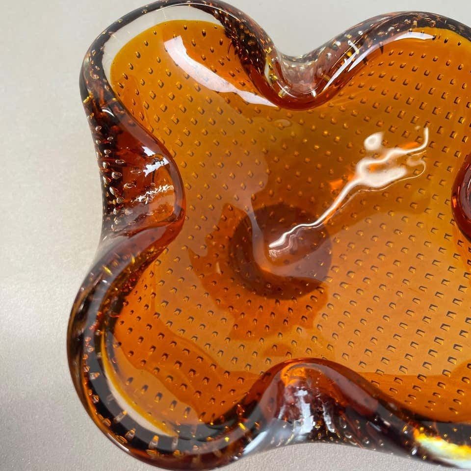 photo vinterior Set Of 2 Murano Glass Bowl Shells Ashtray Element By Venini, Italy, 1970s