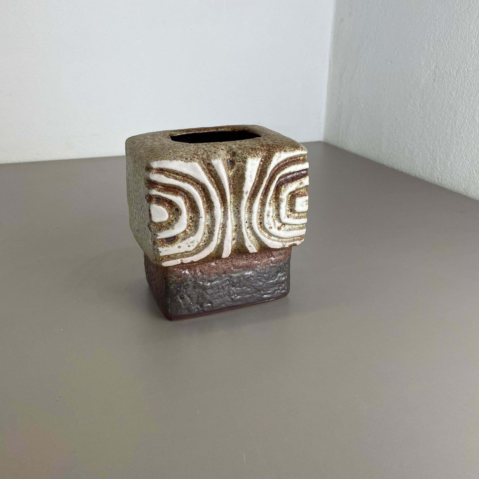 Fat Lava Ceramic Pottery Vase Heinz Siery Carstens Tönnieshof Germany 1970s photo Home Decor