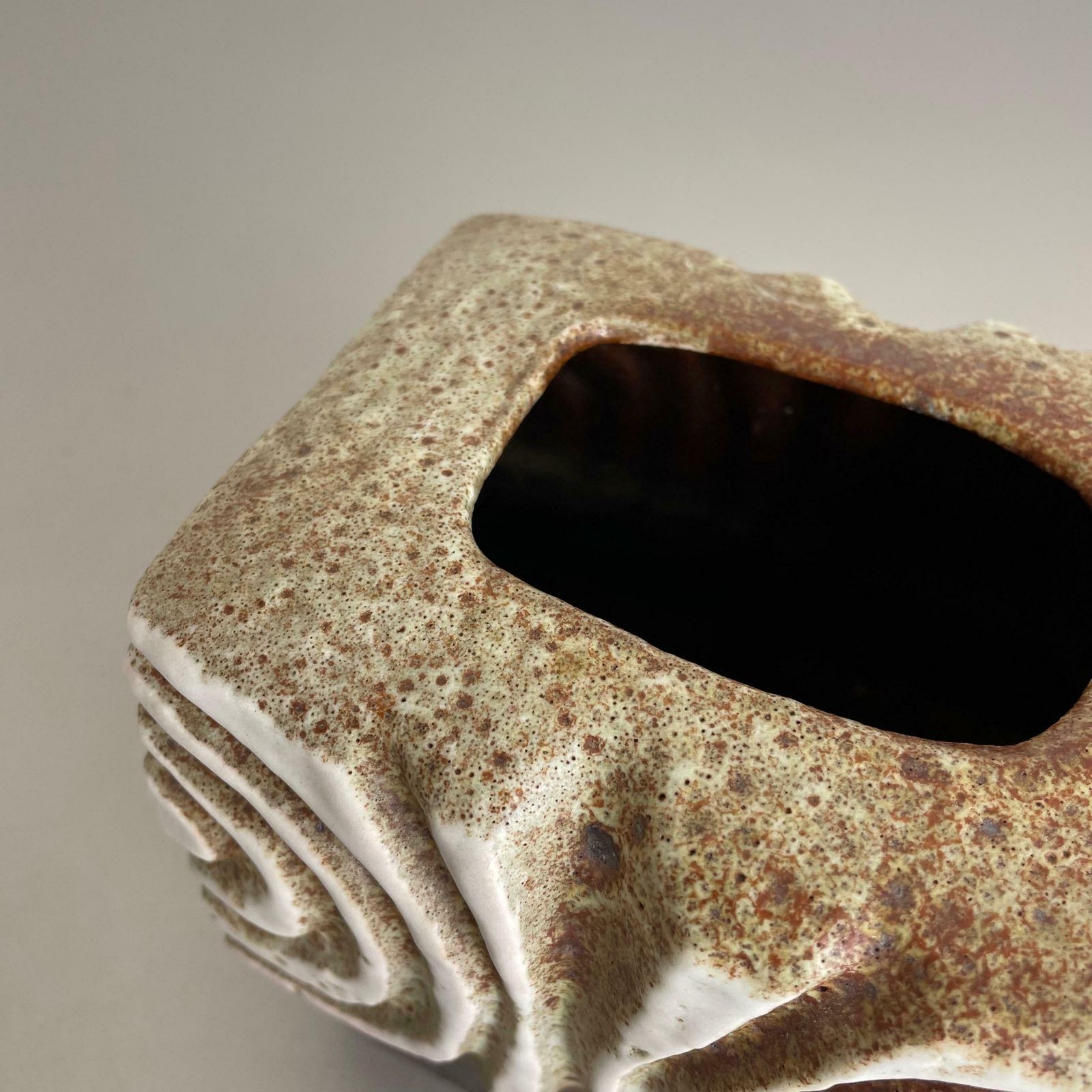 Home Decor Fat Lava Ceramic Pottery Vase Heinz Siery Carstens Tönnieshof Germany 1970s photo