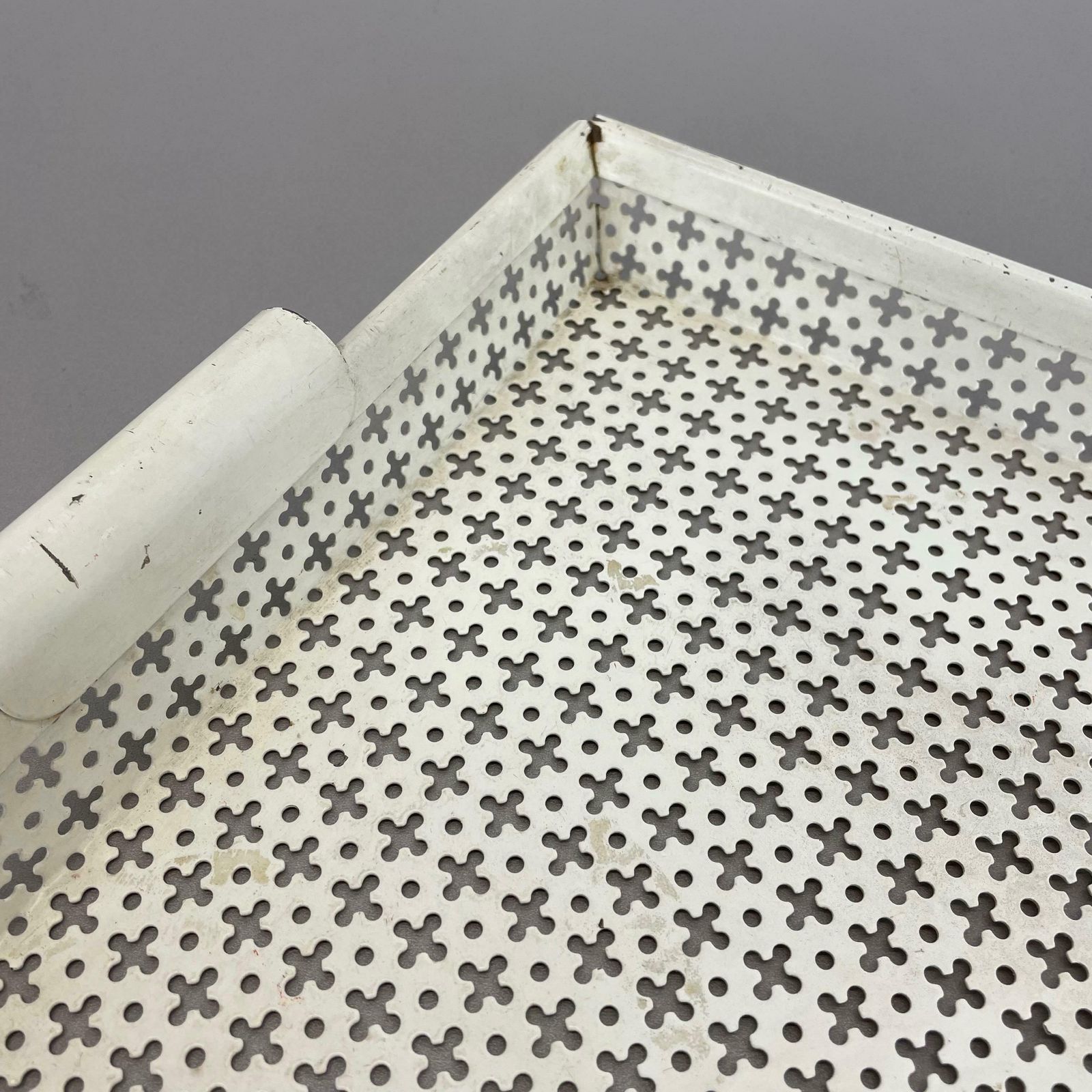 Original French Modernist Metal Tray Rigituelle By Mathieu Matégot 1950s photo 865.0