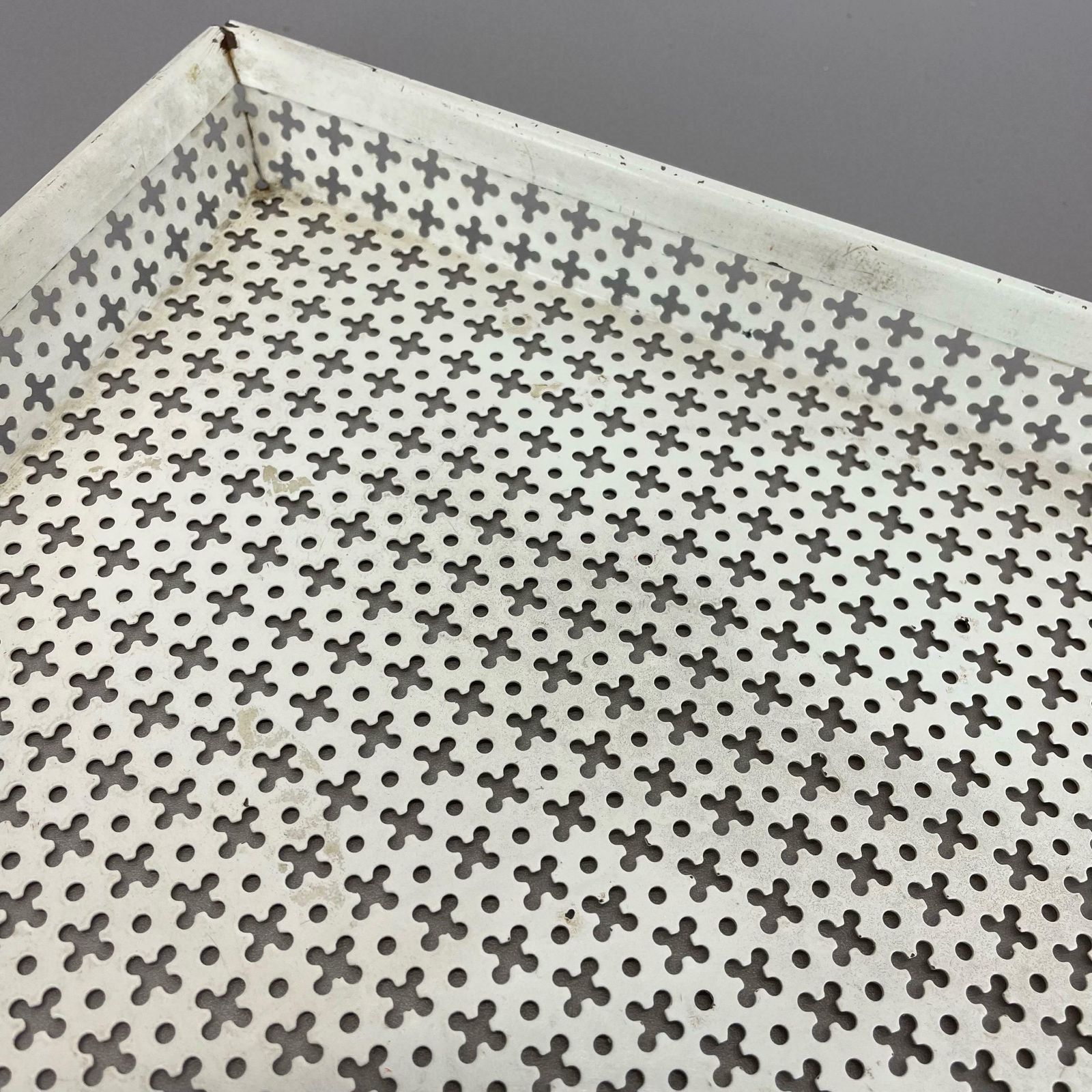 Original French Modernist Metal Tray Rigituelle By Mathieu Matégot 1950s photo vinterior