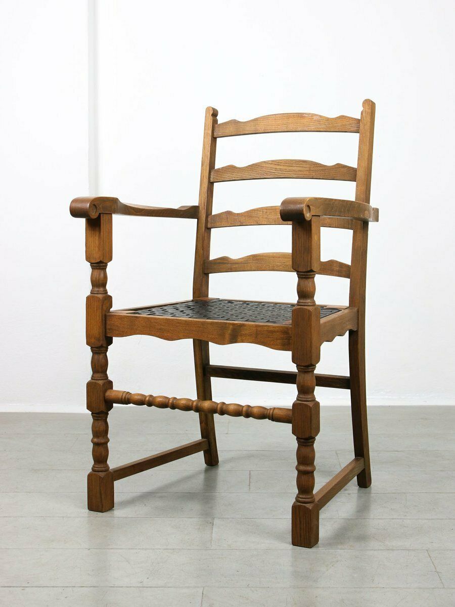 Vintage Medieval Chairs In Oak, Set Of 4 photo Furniture