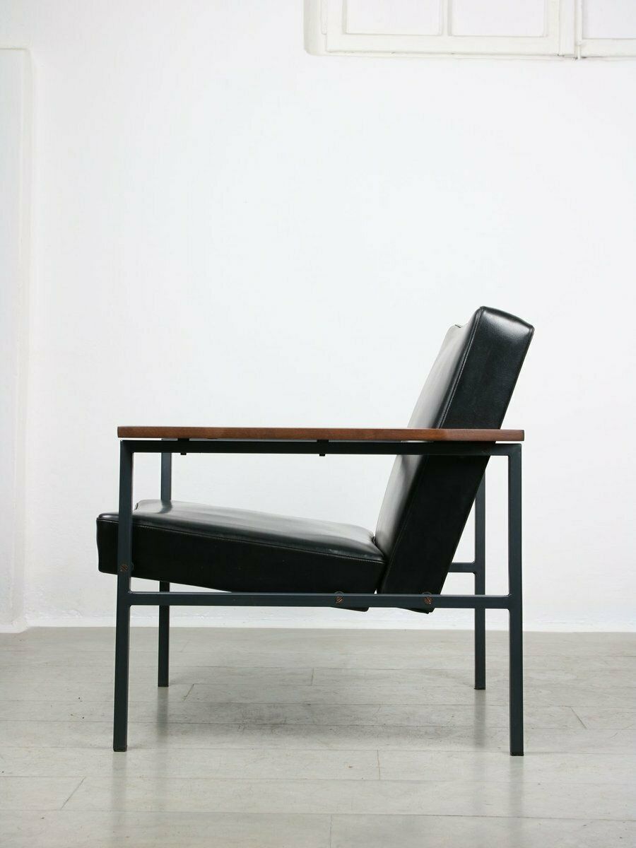 Vintage Bauhaus Lounge Chair In Black, 1970s photo vintage