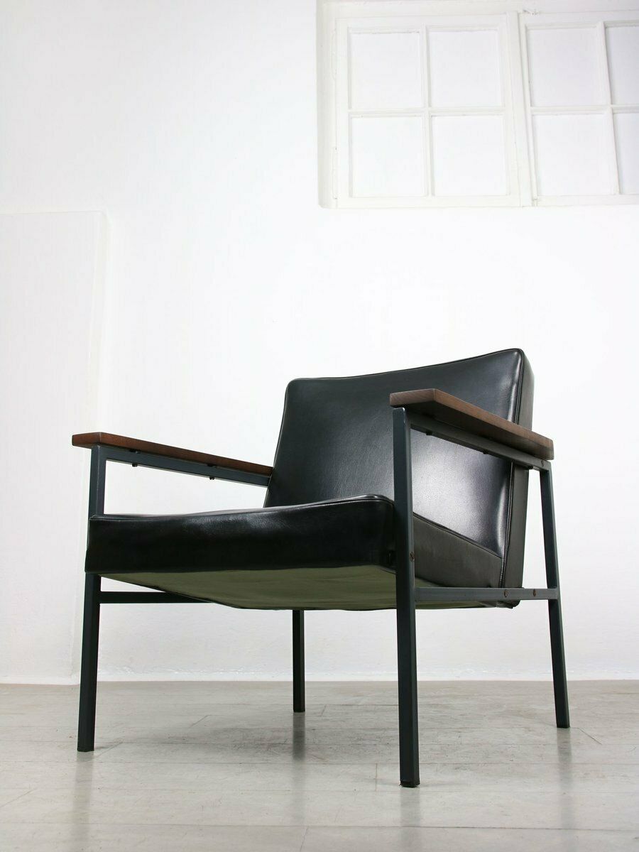 photo buy Vintage Bauhaus Lounge Chair In Black, 1970s