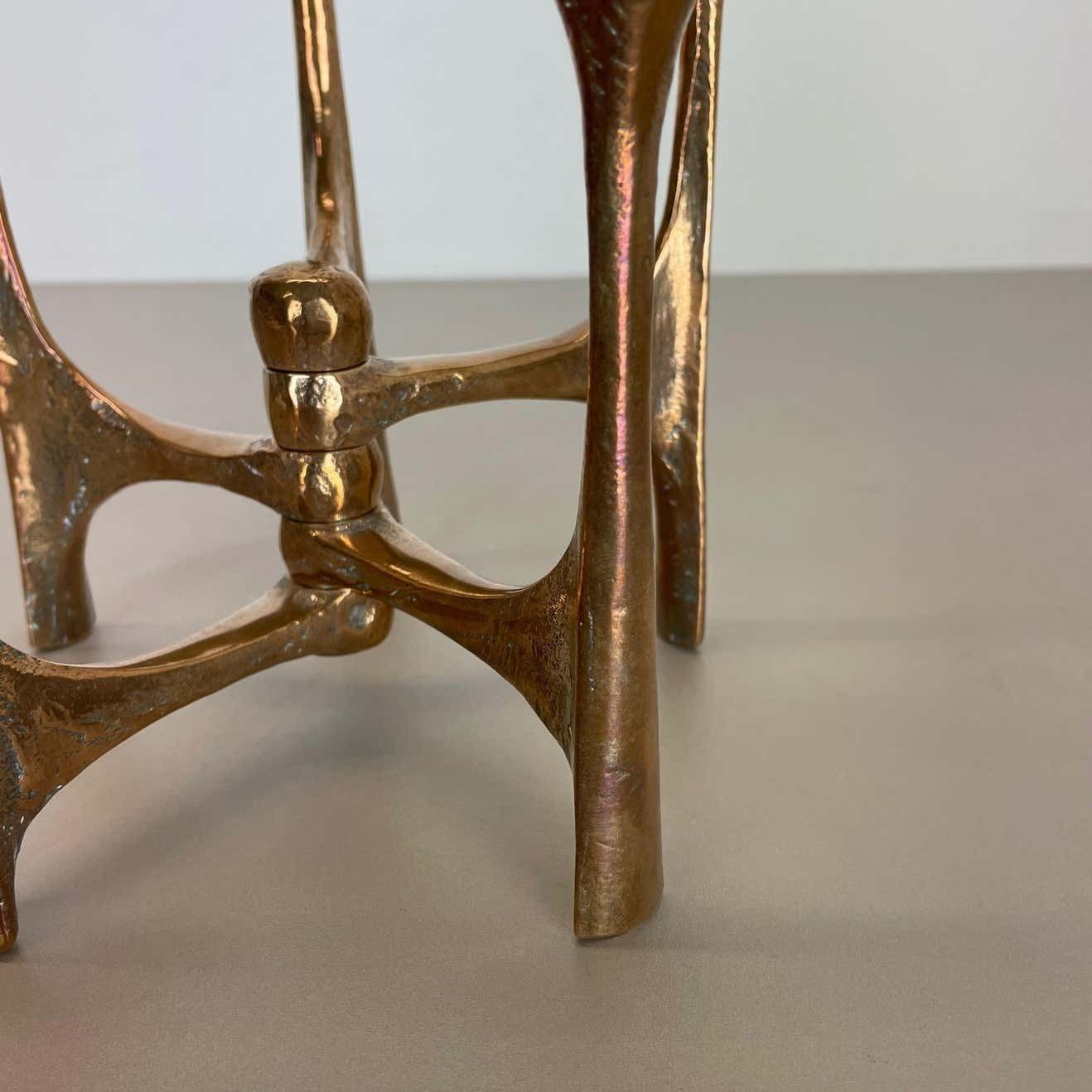 Midcentury Brutalist Bronze Candleholder By Michael Harjes, Germany, 1960s photo 858.0