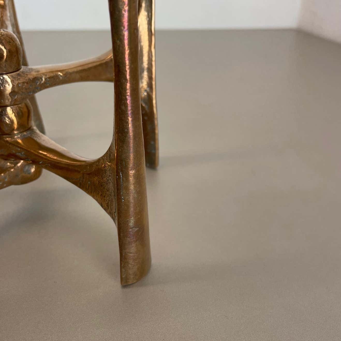 Home Decor Midcentury Brutalist Bronze Candleholder By Michael Harjes, Germany, 1960s photo
