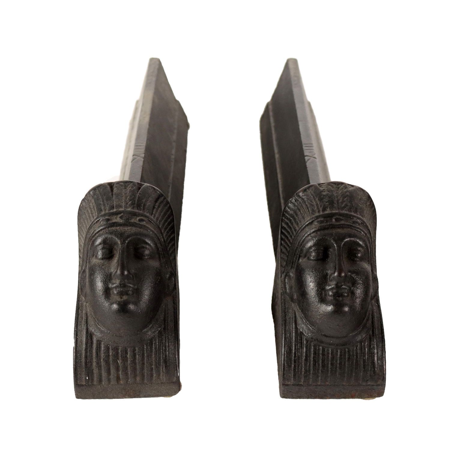 Couple Of Fireplace Andirons Iron Europe XX Century