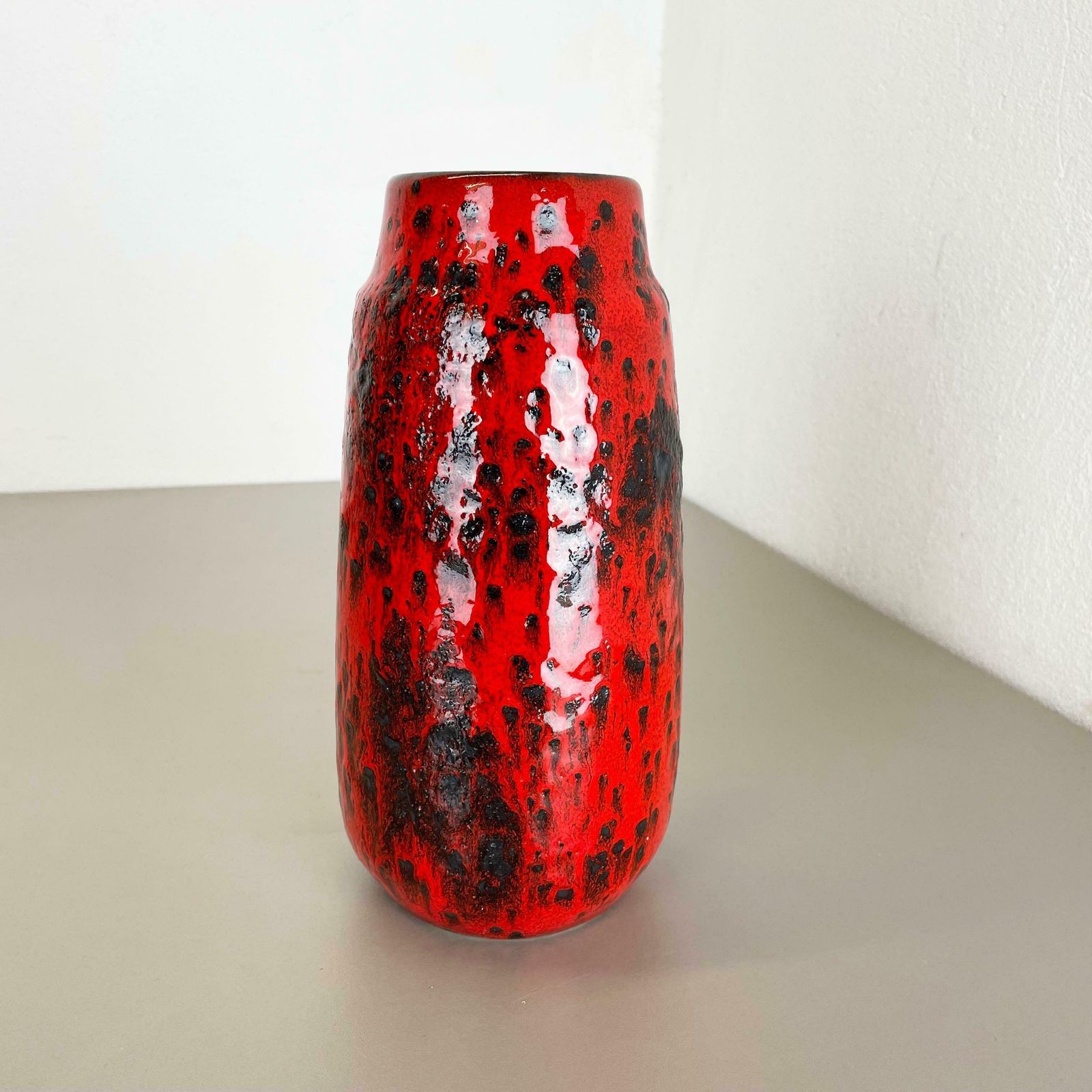 Rare Super Color Crusty Fat Lava Multi Color Vase Scheurich, Germany Wgp, 1970s photo furniture