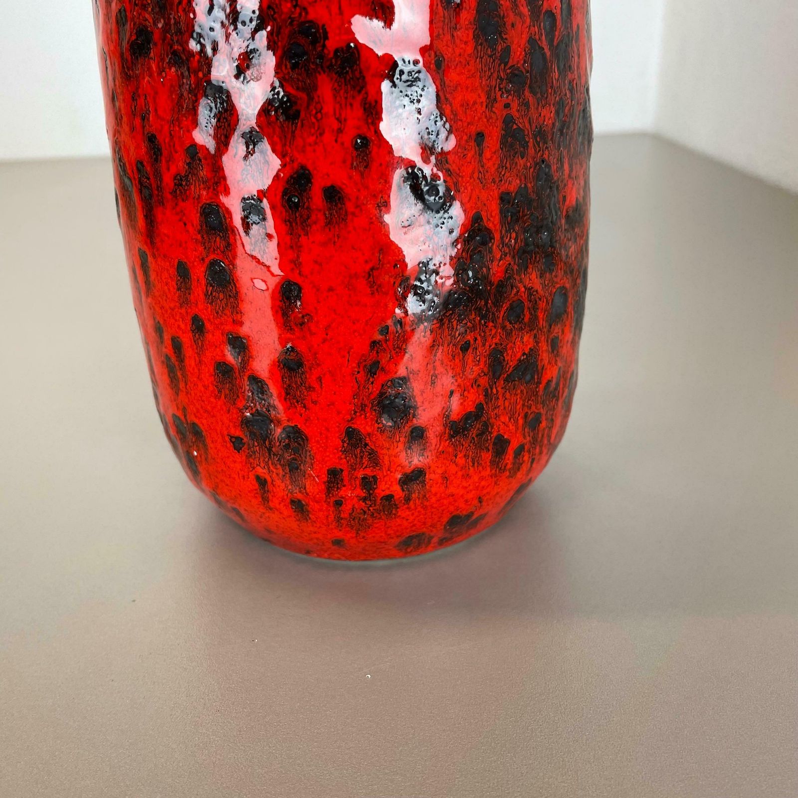 photo for sale Rare Super Color Crusty Fat Lava Multi Color Vase Scheurich, Germany Wgp, 1970s