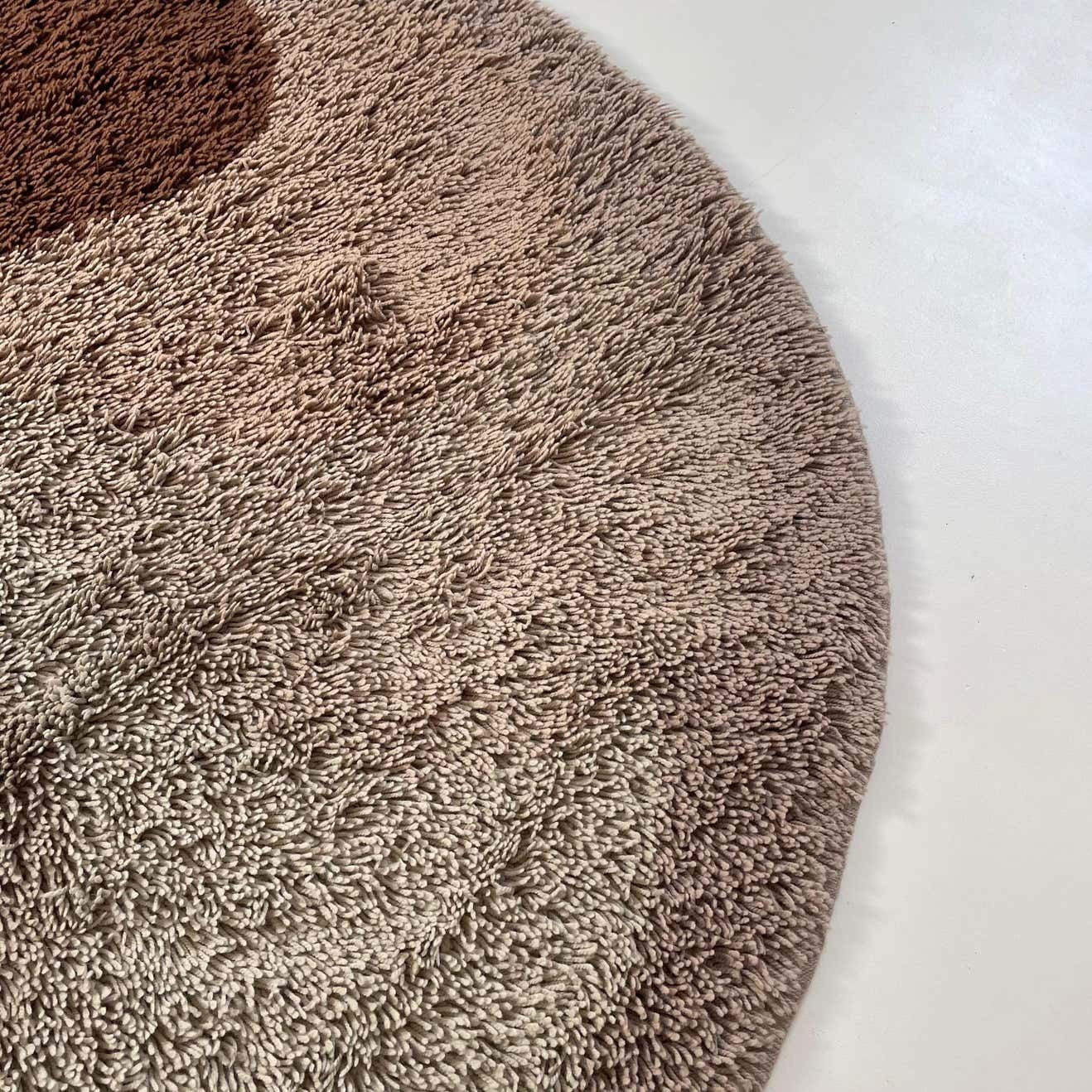 Psychedelic Multi Color Panton Style High Pile Rya Rug Carpet Desso, Netherlands photo vintage