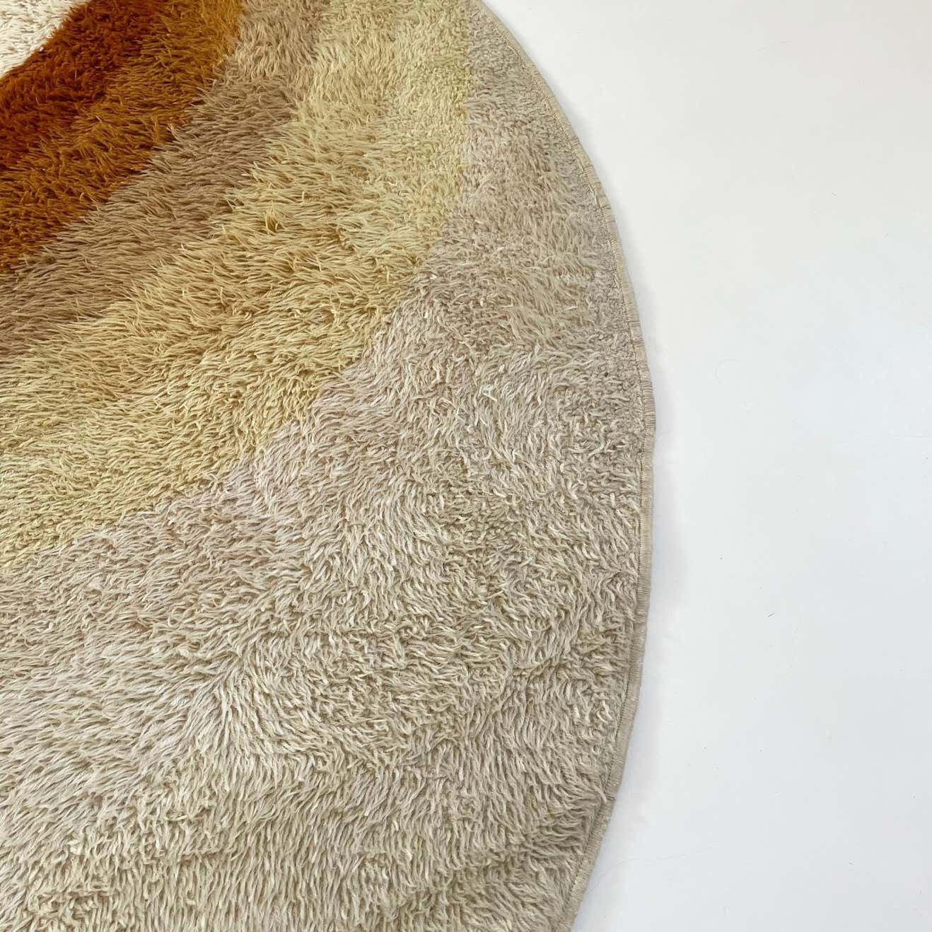 photo furniture Extra Large 1970s Modernist Multi Color High Pile Rya Rug By Desso, Netherlands