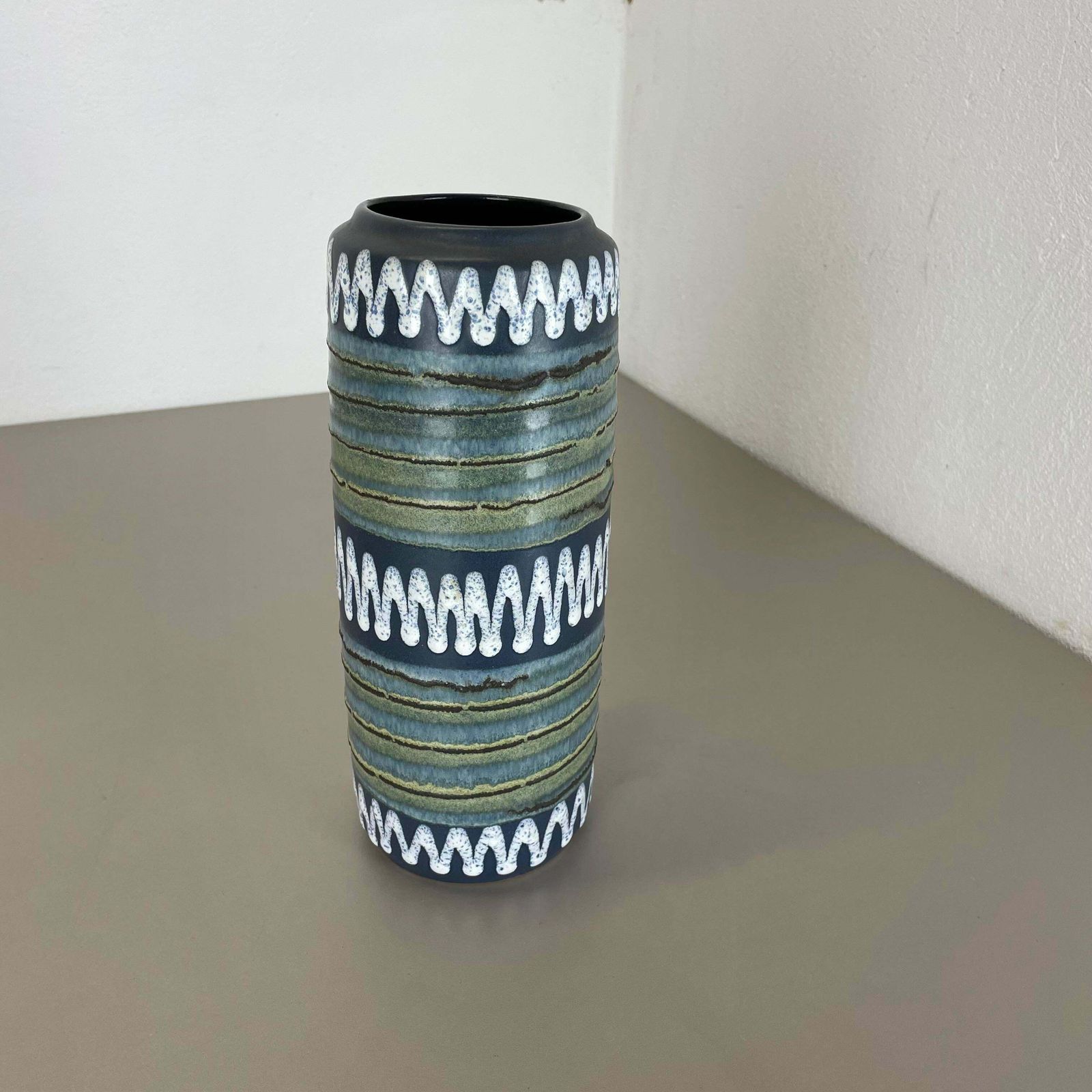 Rare Prototpye Glaze Fat Lava Multi Colour Vase Scheurich Germany Wgp 1970s photo furniture