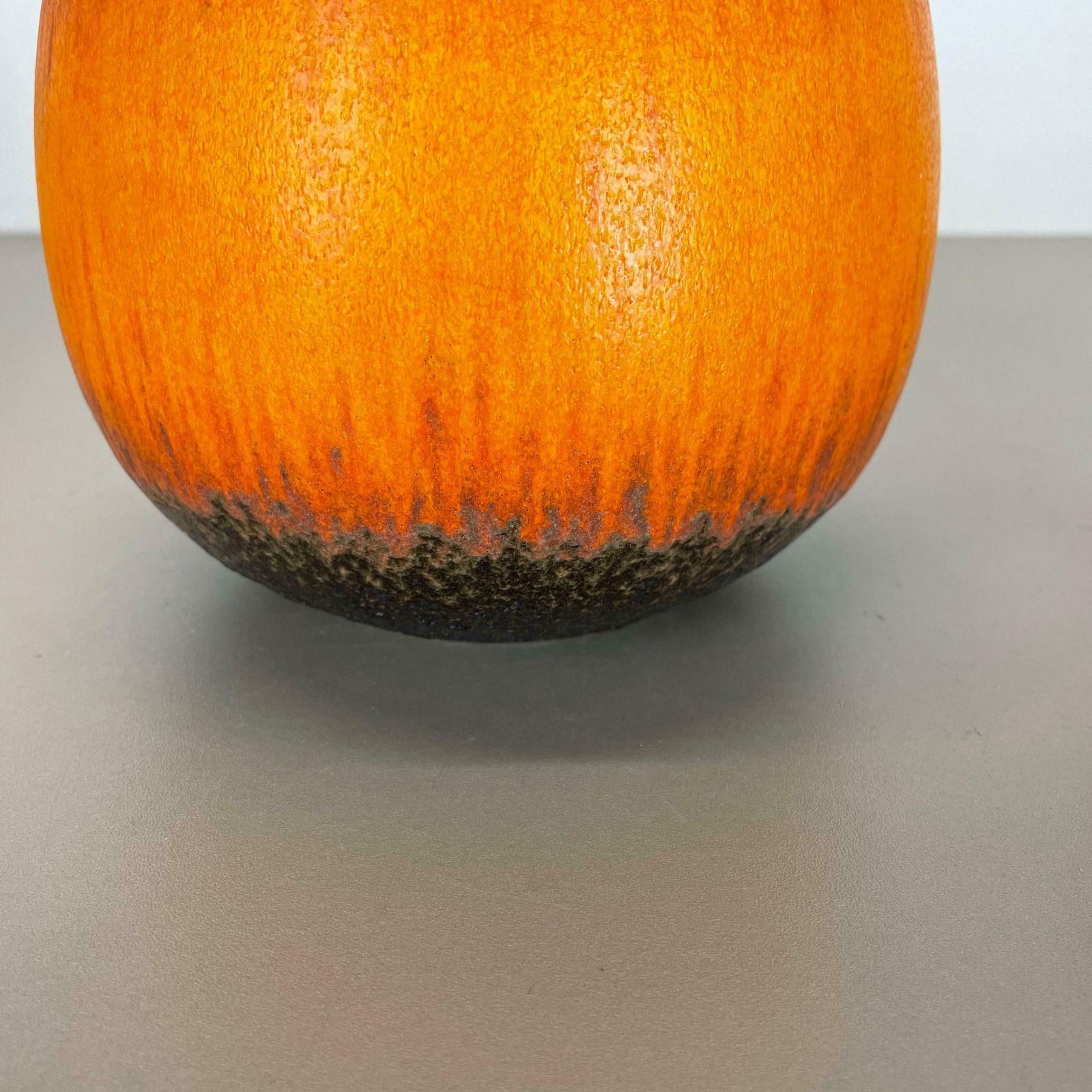 photo furniture Set Of Two Pottery Fat Lava Vases "Multi Color" By Scheurich, Germany, 1970s