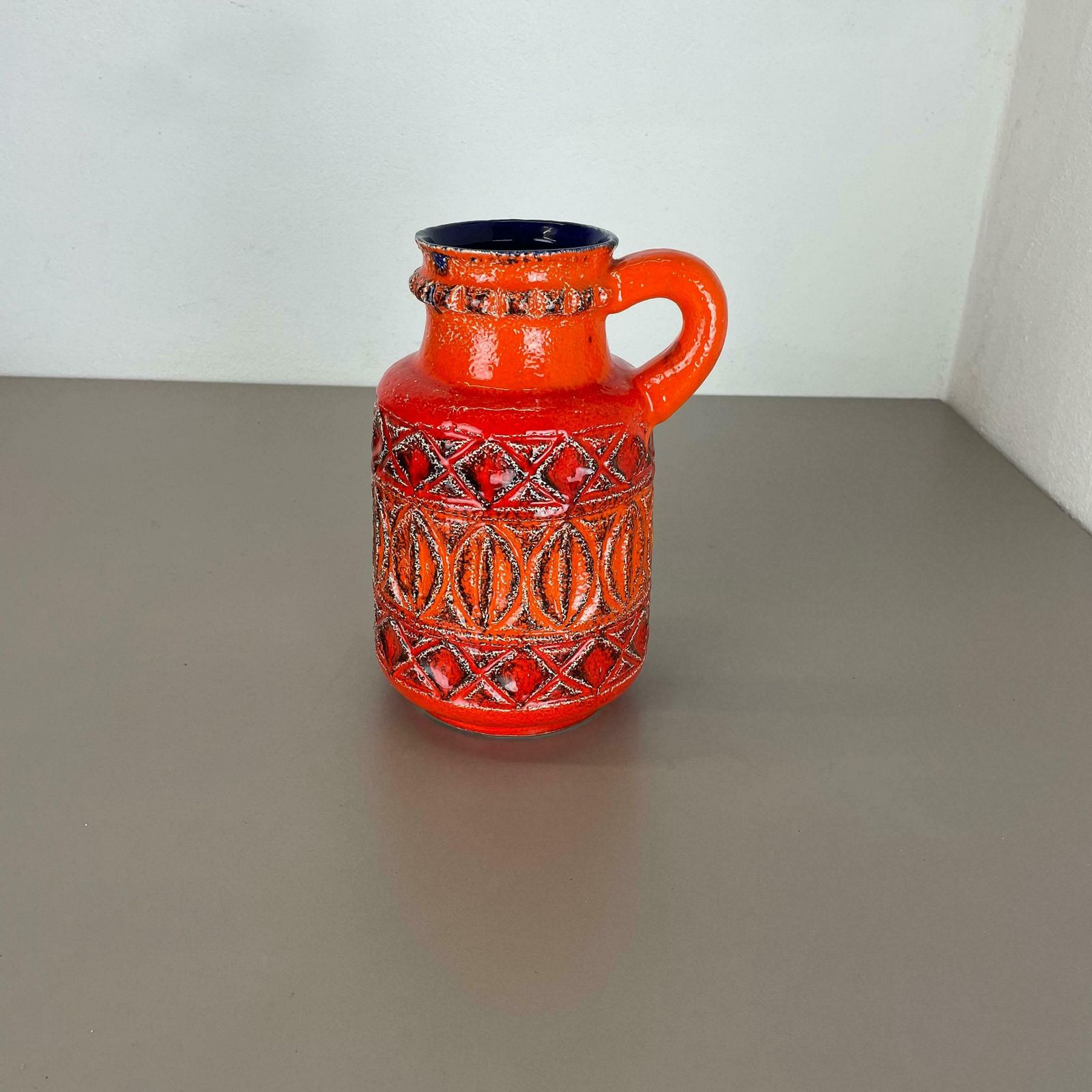 Super Colorful Fat Lava Pottery Vase By Bay Ceramics, Germany, 1970s photo Home Decor