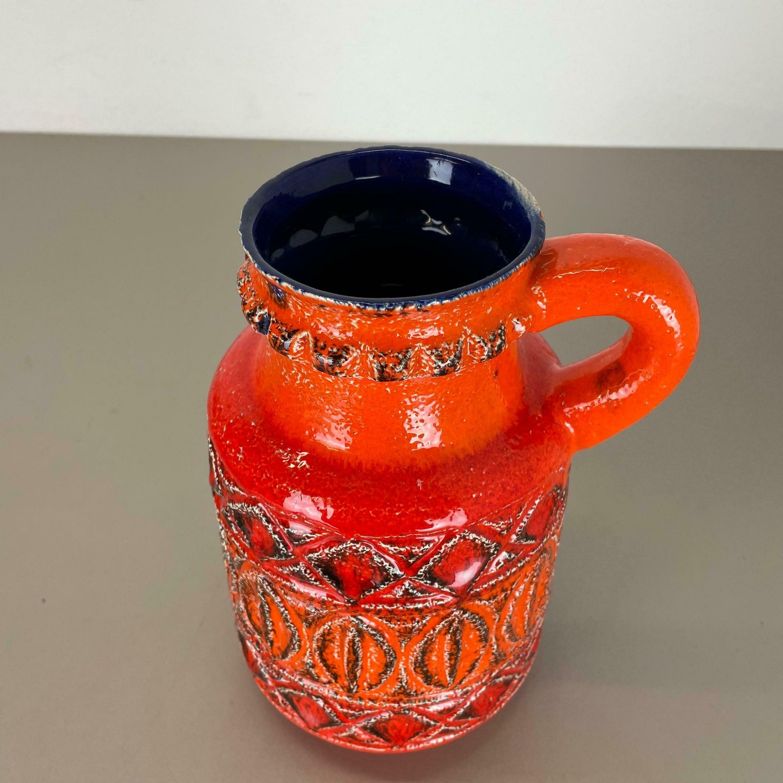 photo furniture Super Colorful Fat Lava Pottery Vase By Bay Ceramics, Germany, 1970s