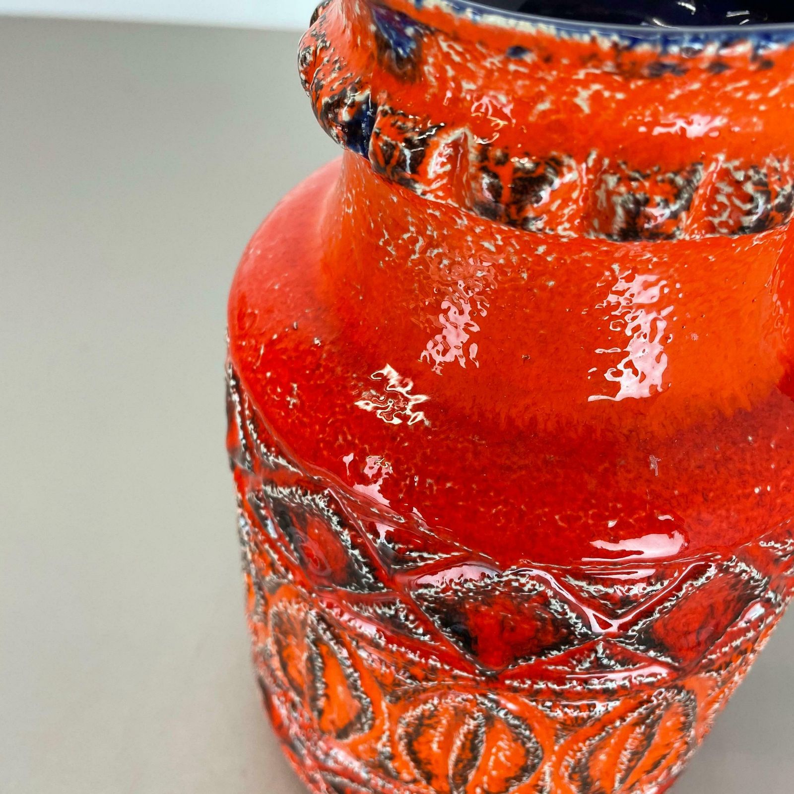 Home Decor Super Colorful Fat Lava Pottery Vase By Bay Ceramics, Germany, 1970s photo