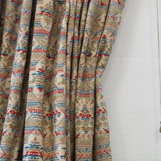 photo buy Reclaimed Heavy Tapestry Curtains With Tribal/Aztec Pattern