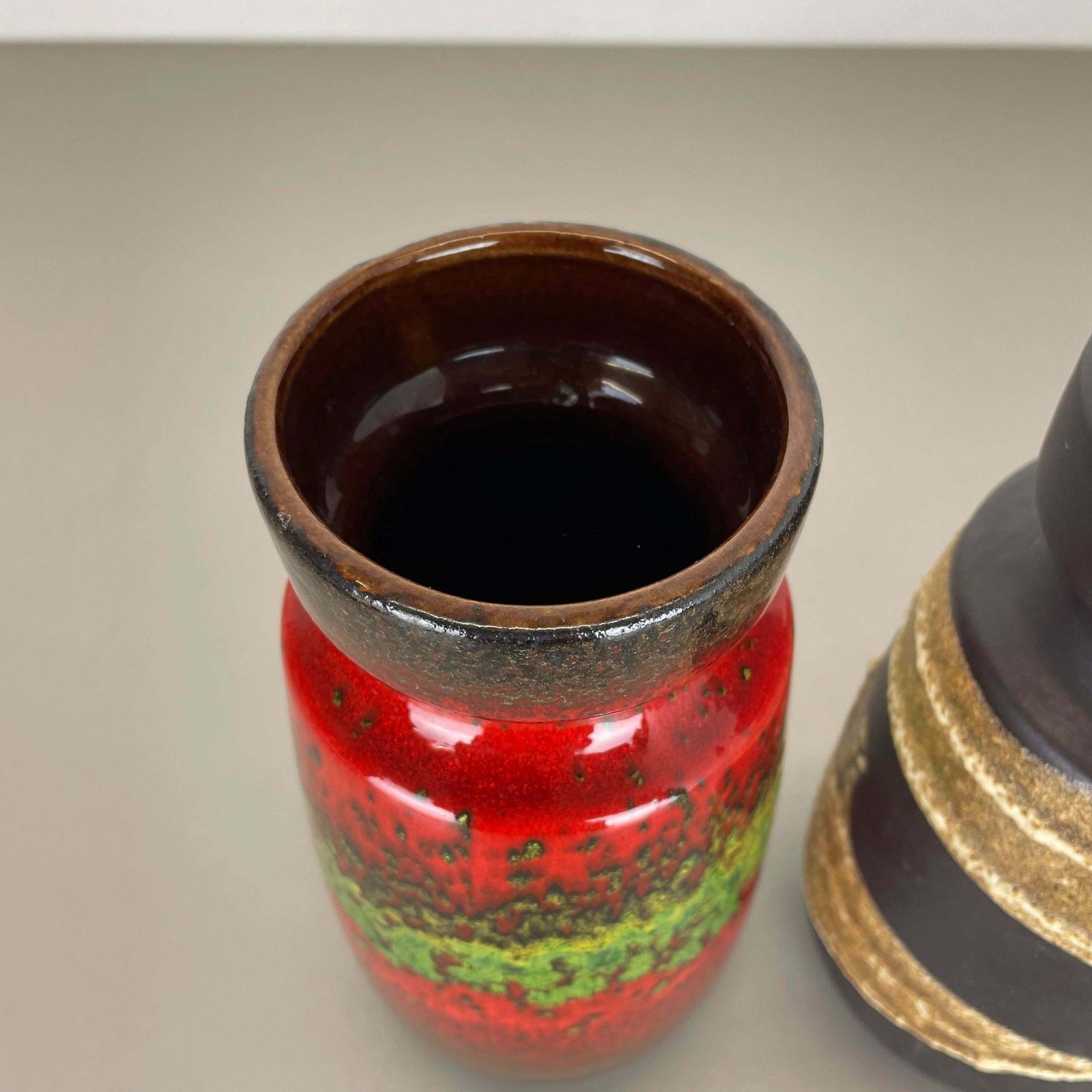 Set Of Four Vintage Pottery Fat Lava Vases Made By Scheurich, Germany, 1970s photo buy