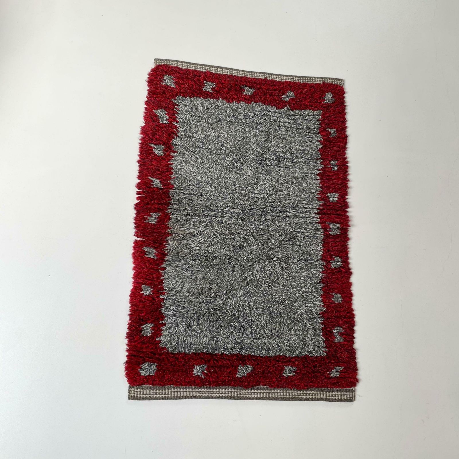 Abstract Scandinavian High Pile Abstract Rya Rug Carpet Sweden 1960s photo for sale