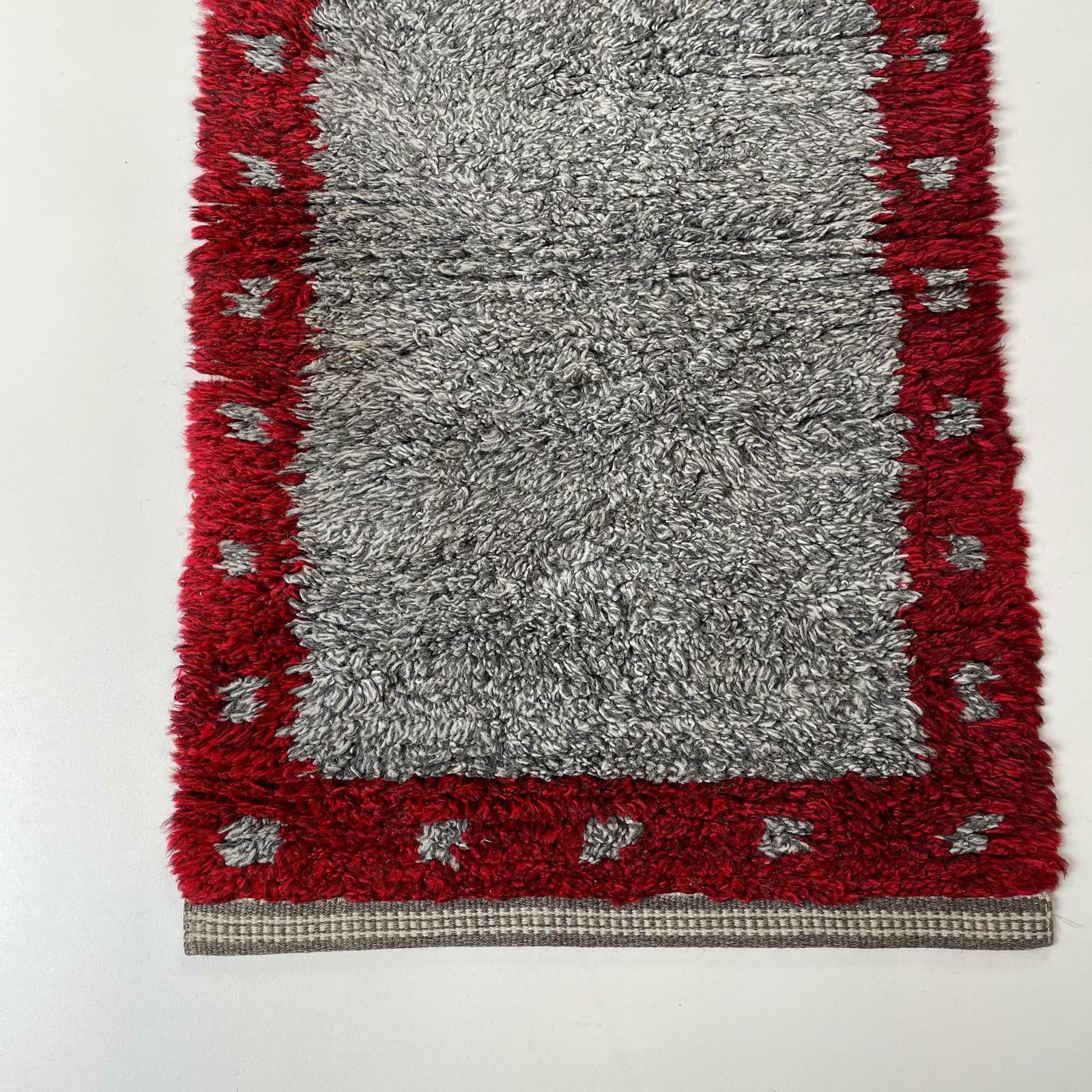 Abstract Scandinavian High Pile Abstract Rya Rug Carpet Sweden 1960s photo buy