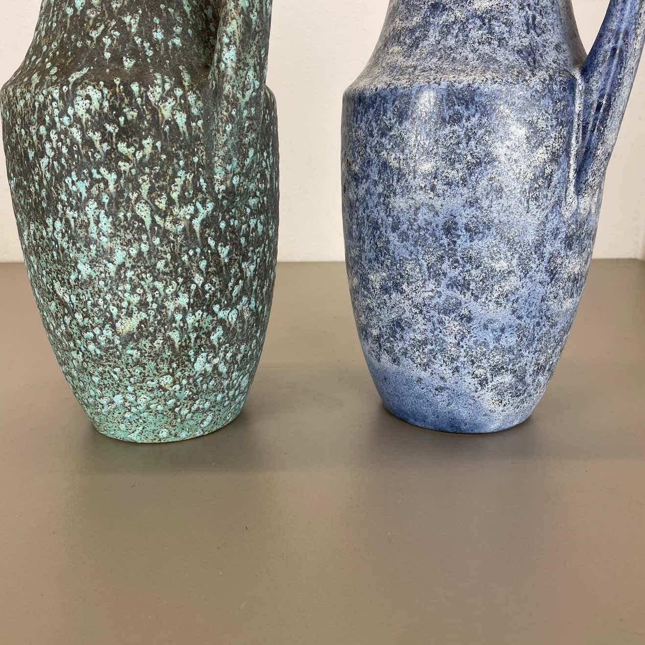 photo buy Set Of Two Pottery Fat Lava "Supercolor" Vases By Scheurich Germany Wgp