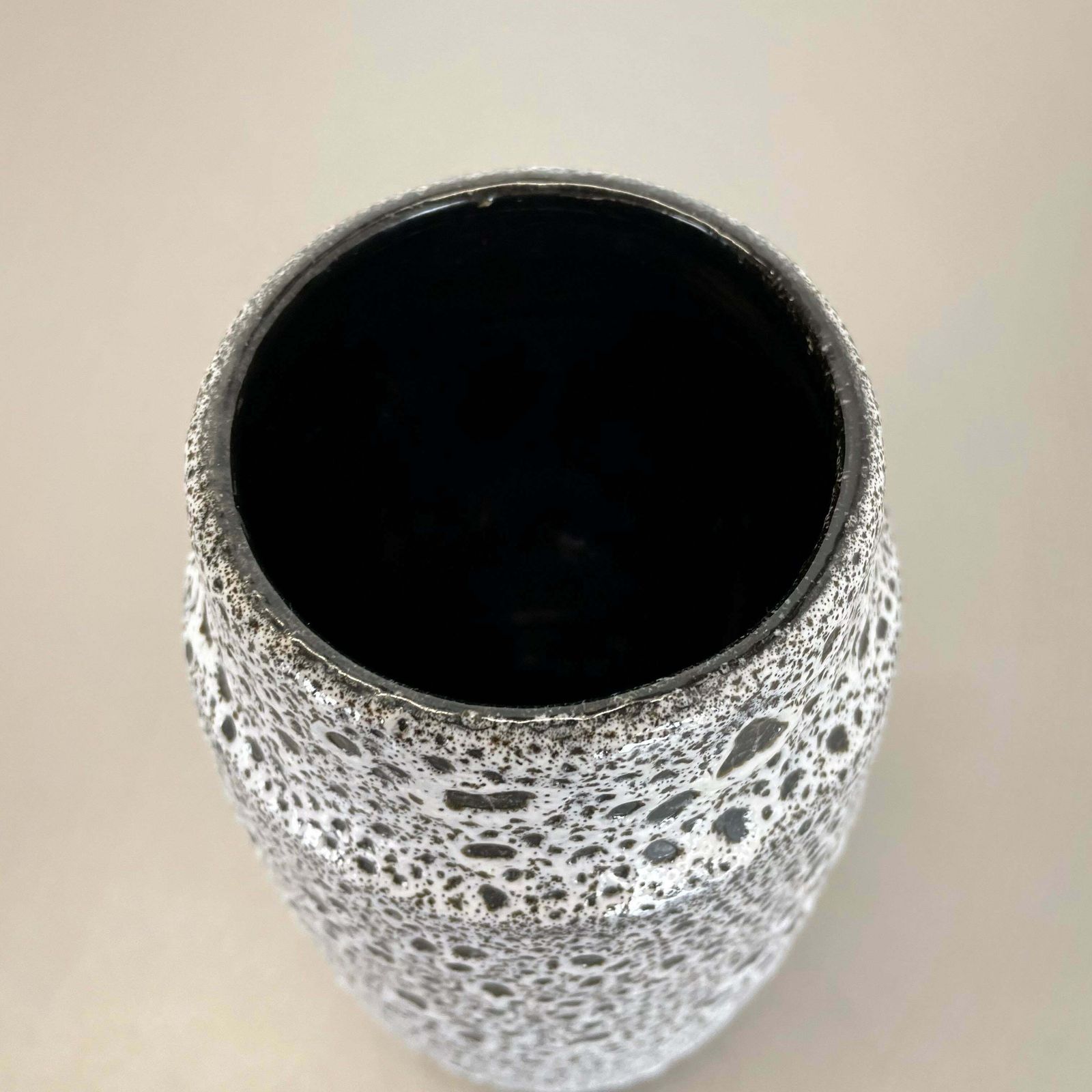 Pottery Super White Colour Fat Lava Multi Colour Vase Scheurich Germany Wgp 1970 photo vintage