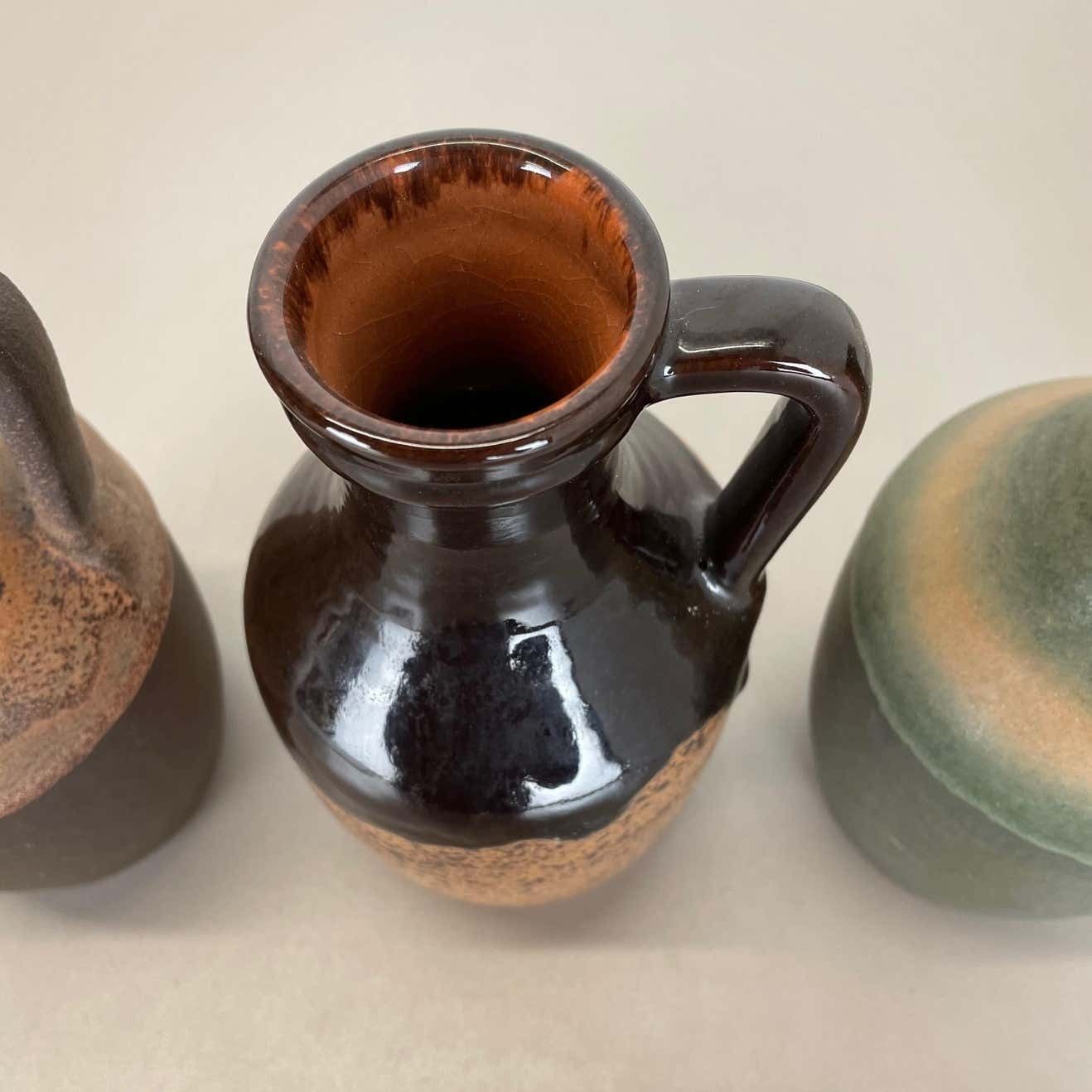 photo furniture Set Of Three Pottery Fat Lava "Supercolor" Vases Made By Marei, Germany, 1970