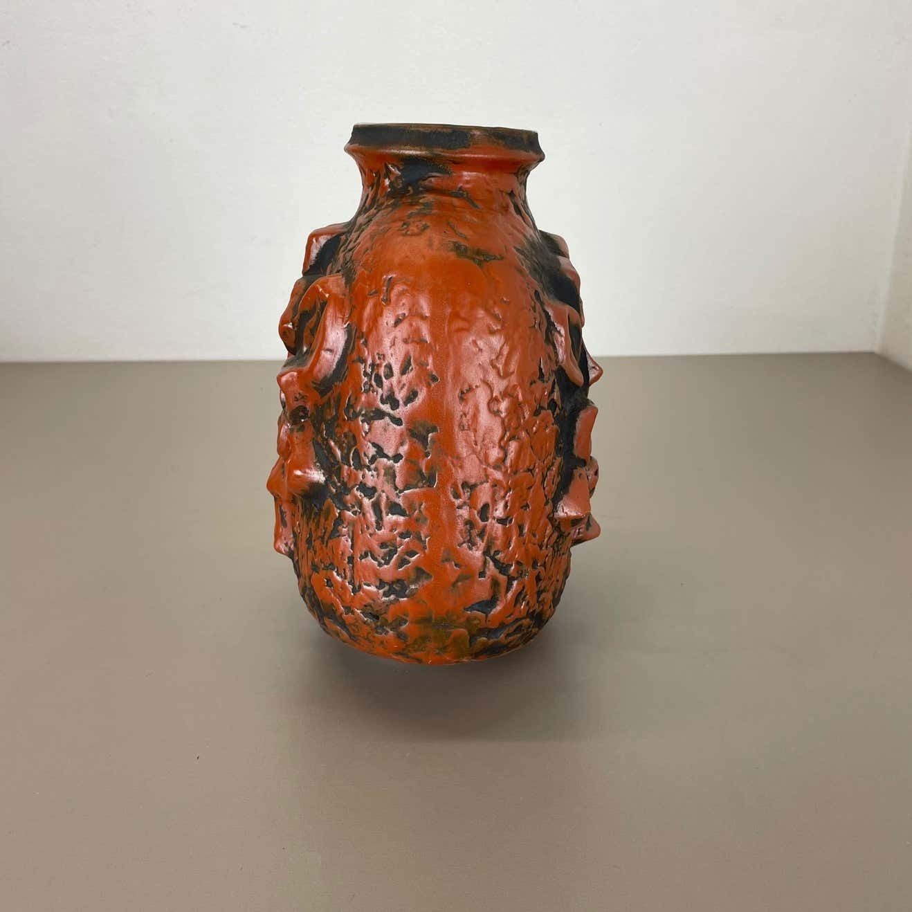 Fat Lava Ceramic Pottery Vase Heinz Siery Carstens Tönnieshof, Germany, 1970s photo vinterior