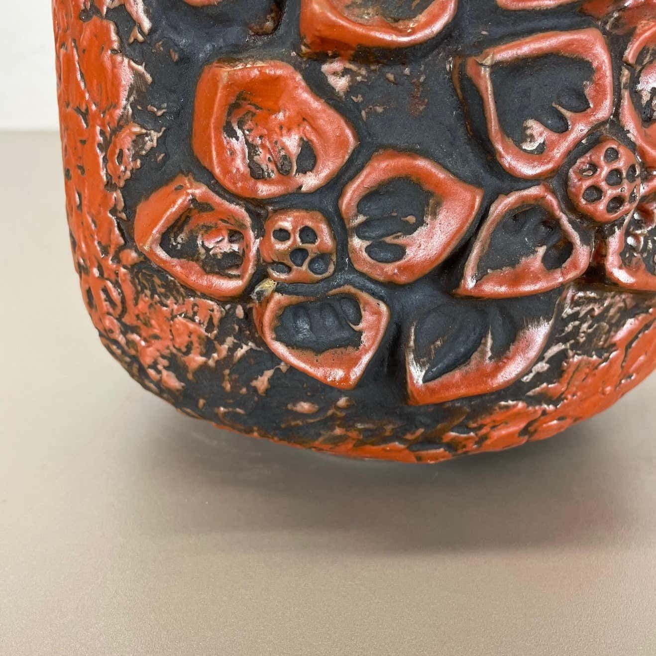 photo buy Fat Lava Ceramic Pottery Vase Heinz Siery Carstens Tönnieshof, Germany, 1970s