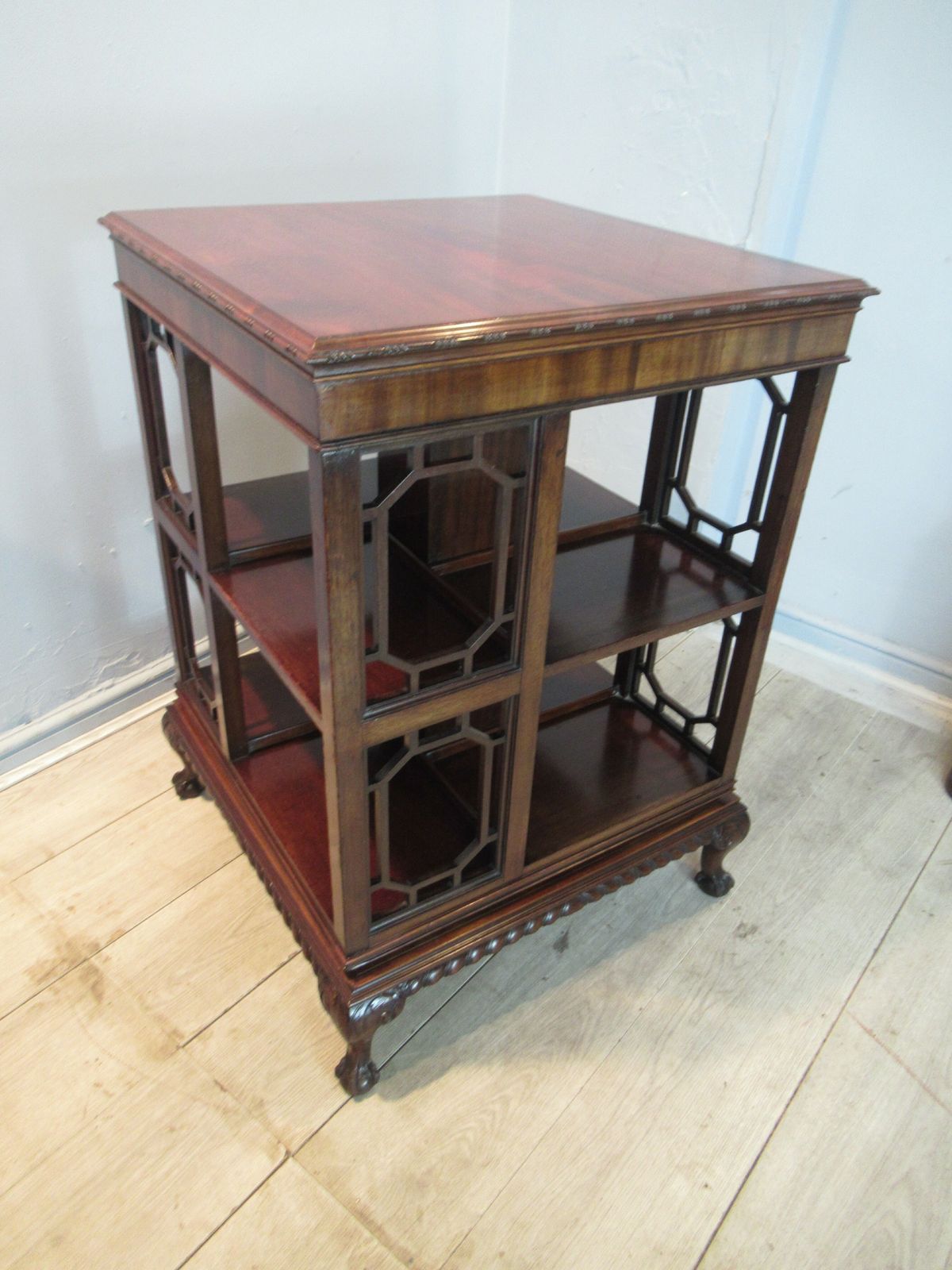 Chippendale  Style Mahogany Revolving Bookcase photo for sale