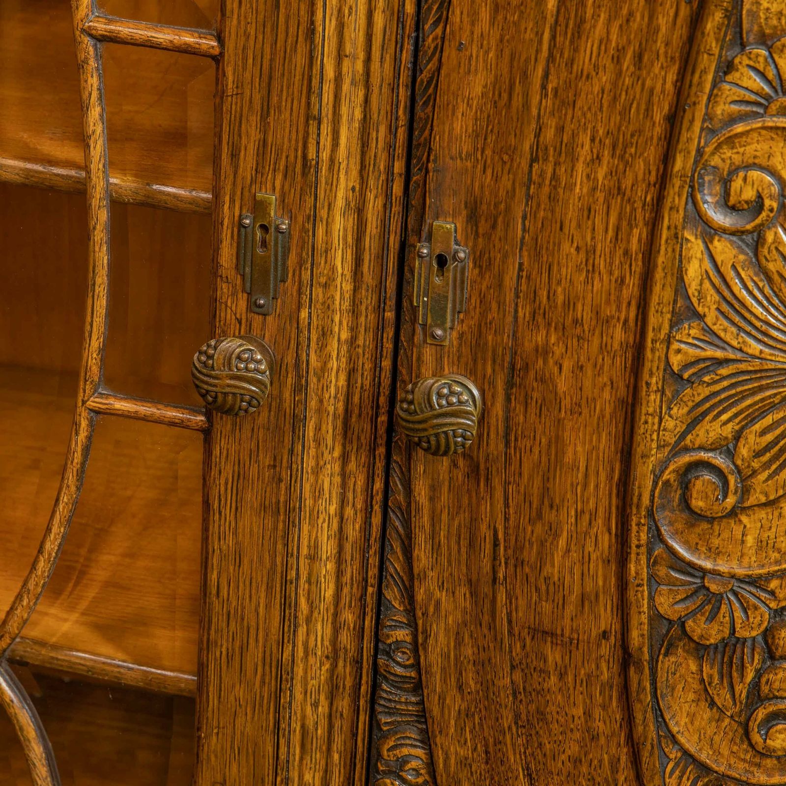 2950.0 Early 20th Century Carved Oak Bookcase photo