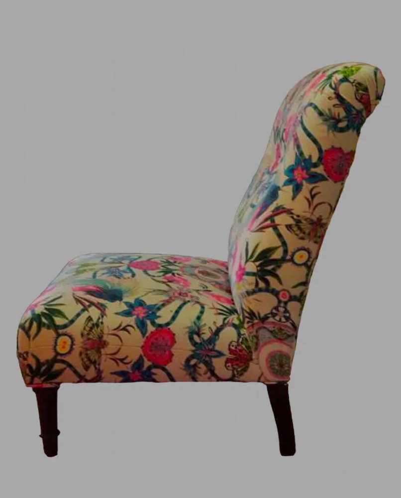 An Edwardian Nursing Chair Covered In An Osborne And Little Fabric photo for sale