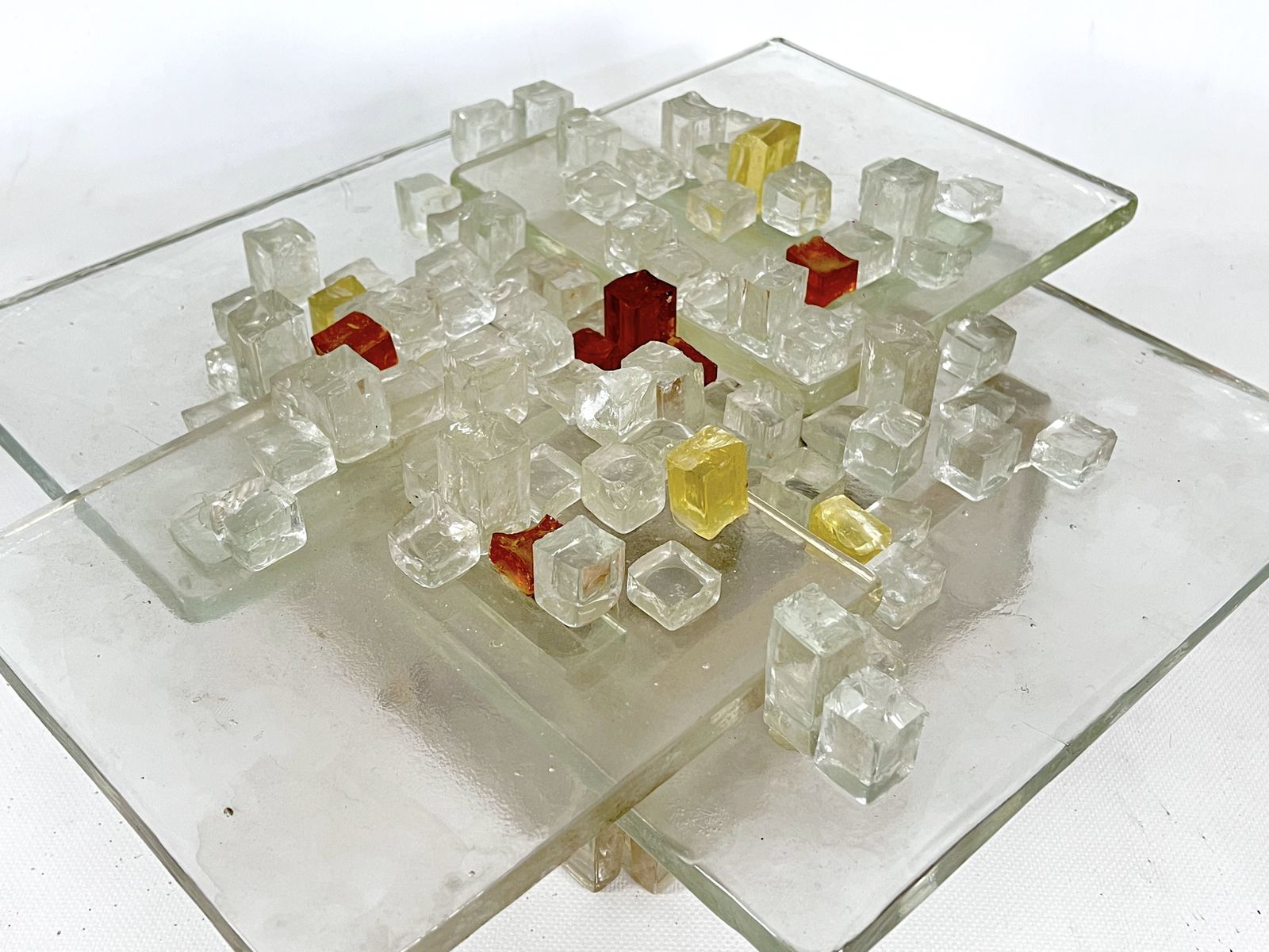 3542.5 Mid Century Large Murano Glass Wall Light By Albano Poli For Poliarte. Italy 1970s photo