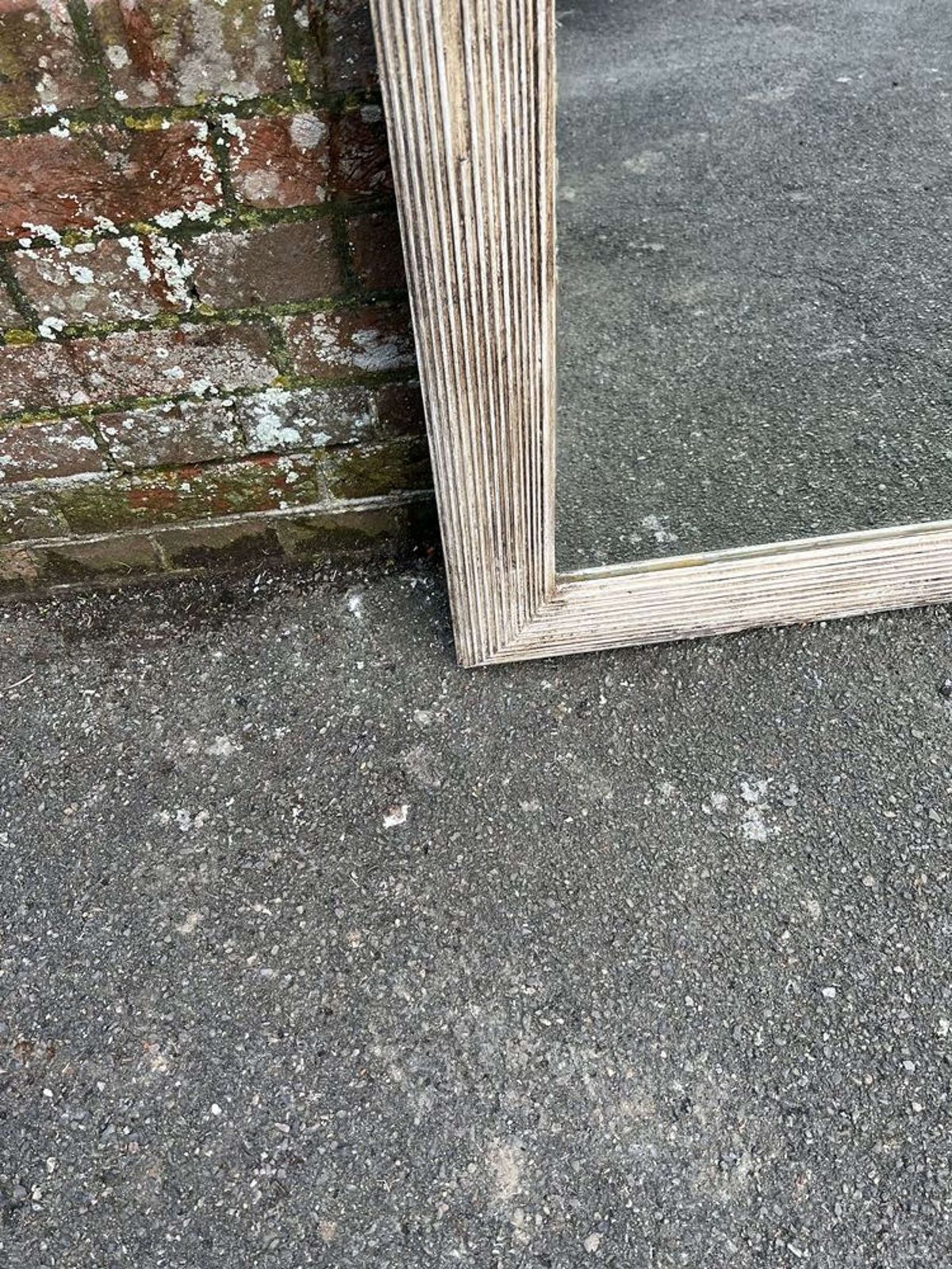 A Delightful Large Antique French 19th C Ribbed Mirror. photo vinterior