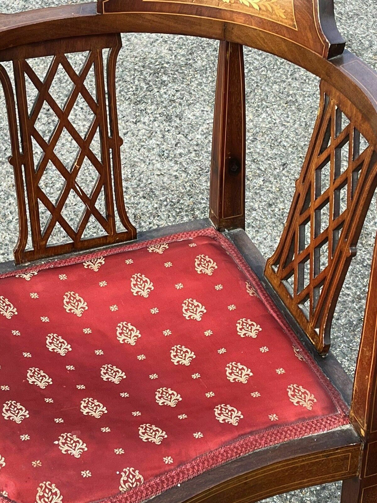 Antique Inlaid Mahogany Armchair photo vinterior