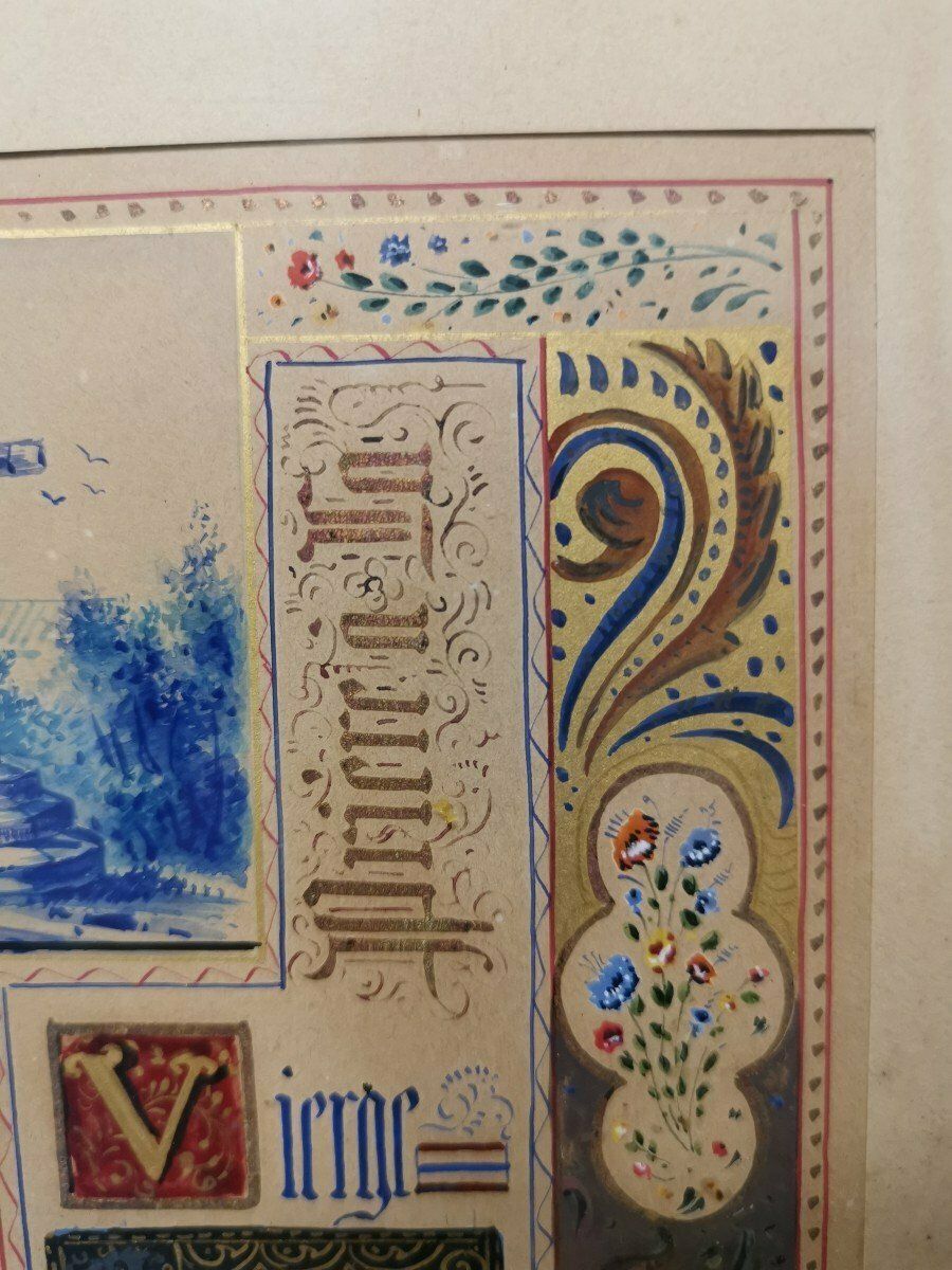 Jean Midolle (actif vers 1830-1850), calligraphe. Enluminure religieuse photo 241.0