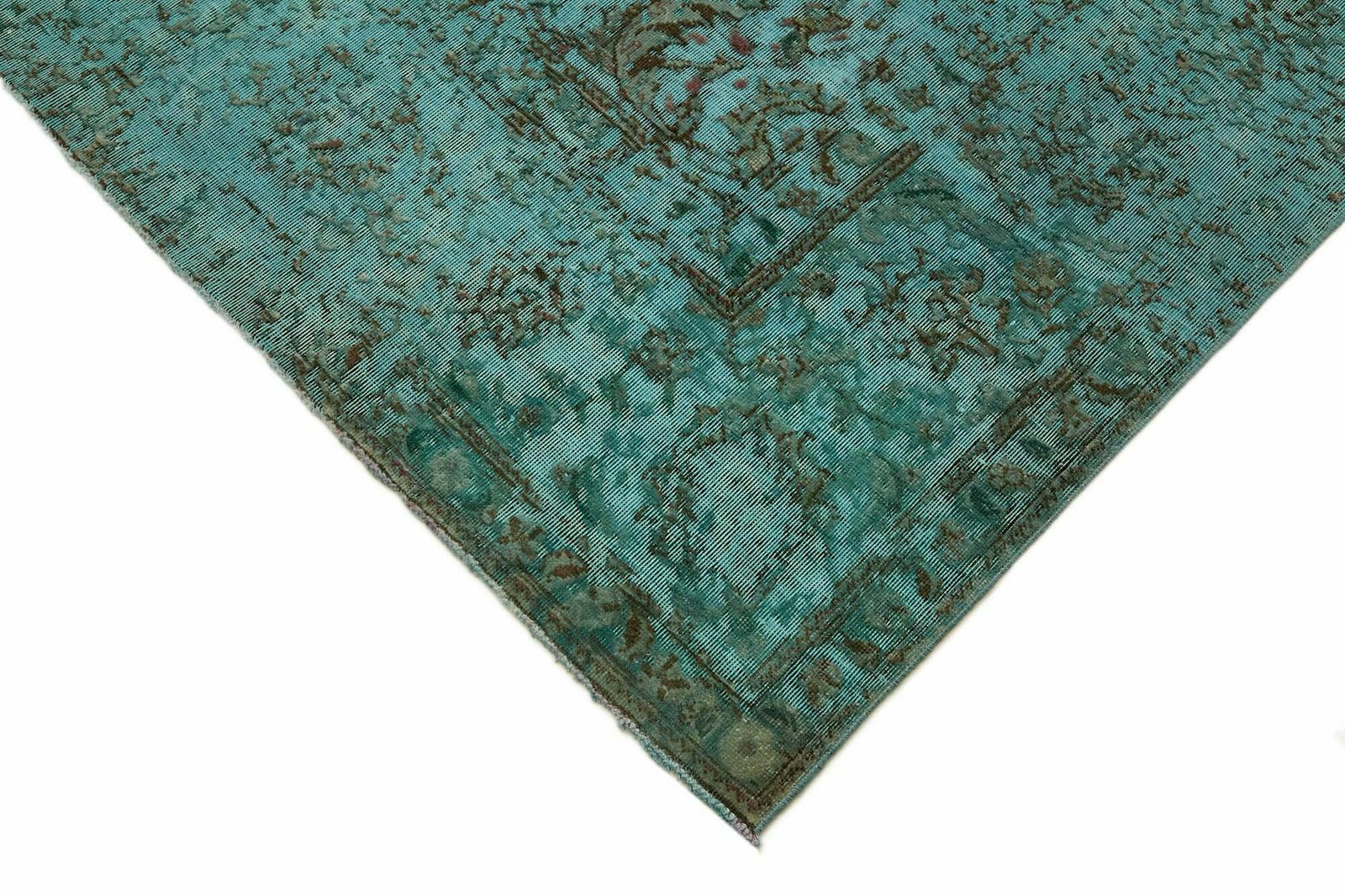 Handmade 356 X 240 Cm Turquoise Over Dyed Large Area Rug photo 2858.0