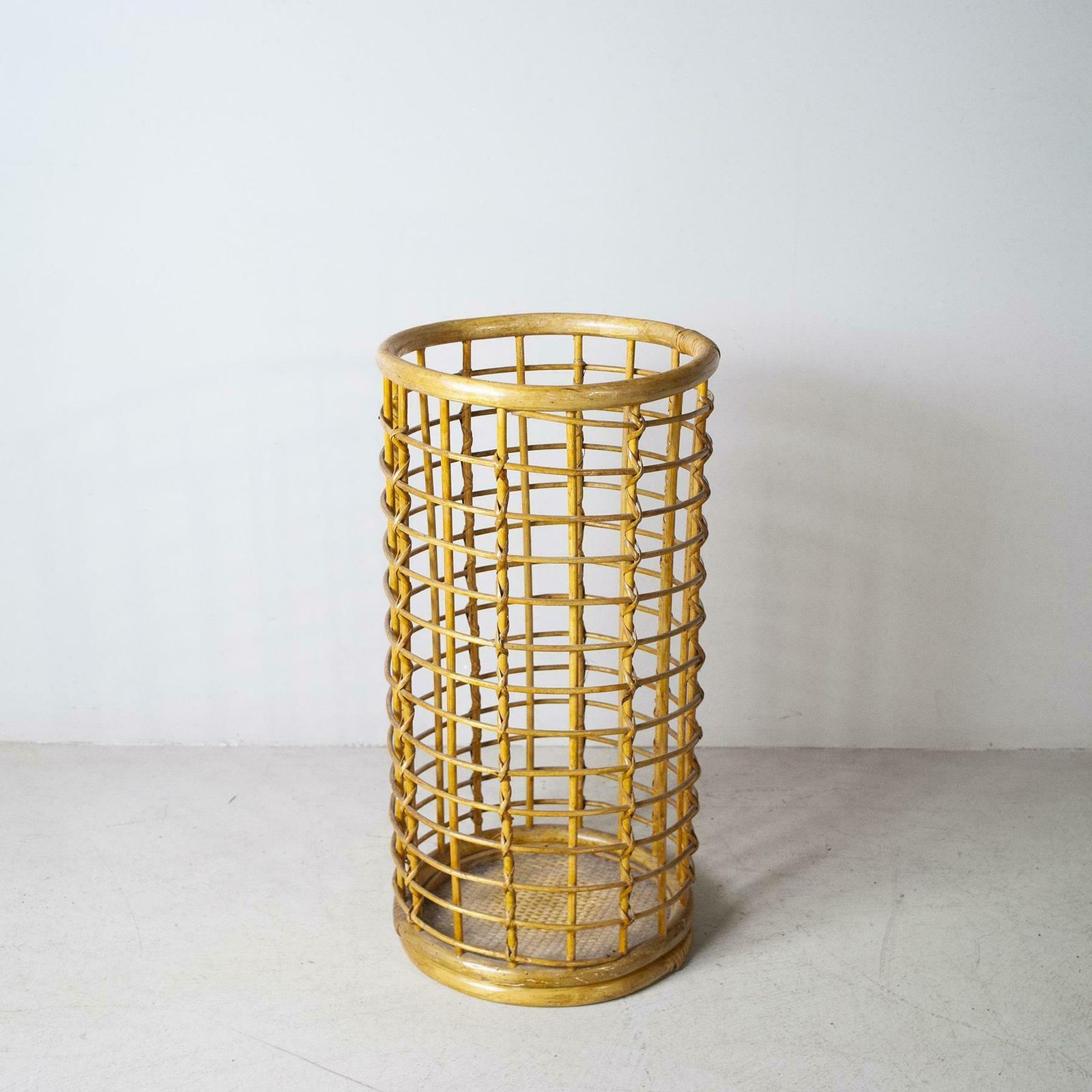 Italian Mid Century Bamboo Umbrella Stand From The Sixties photo Home Decor