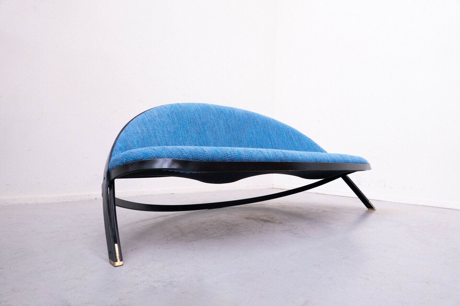 Mid Century Blue ''Saturno'' Sofa By Gastone Rinaldi For Rima photo for sale