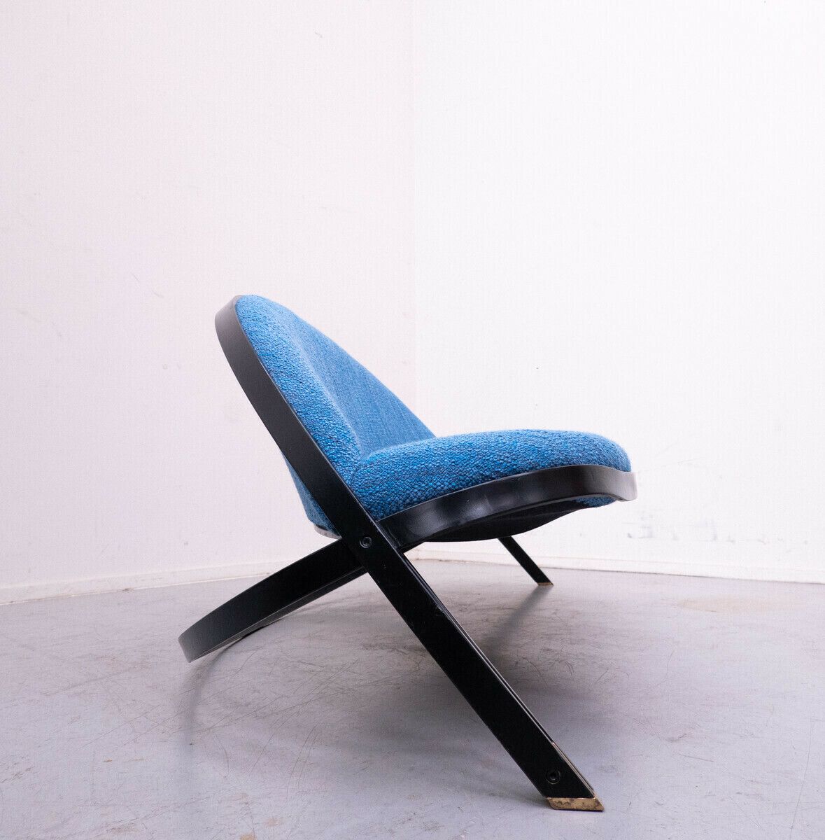 Mid Century Blue ''Saturno'' Sofa By Gastone Rinaldi For Rima photo vinterior