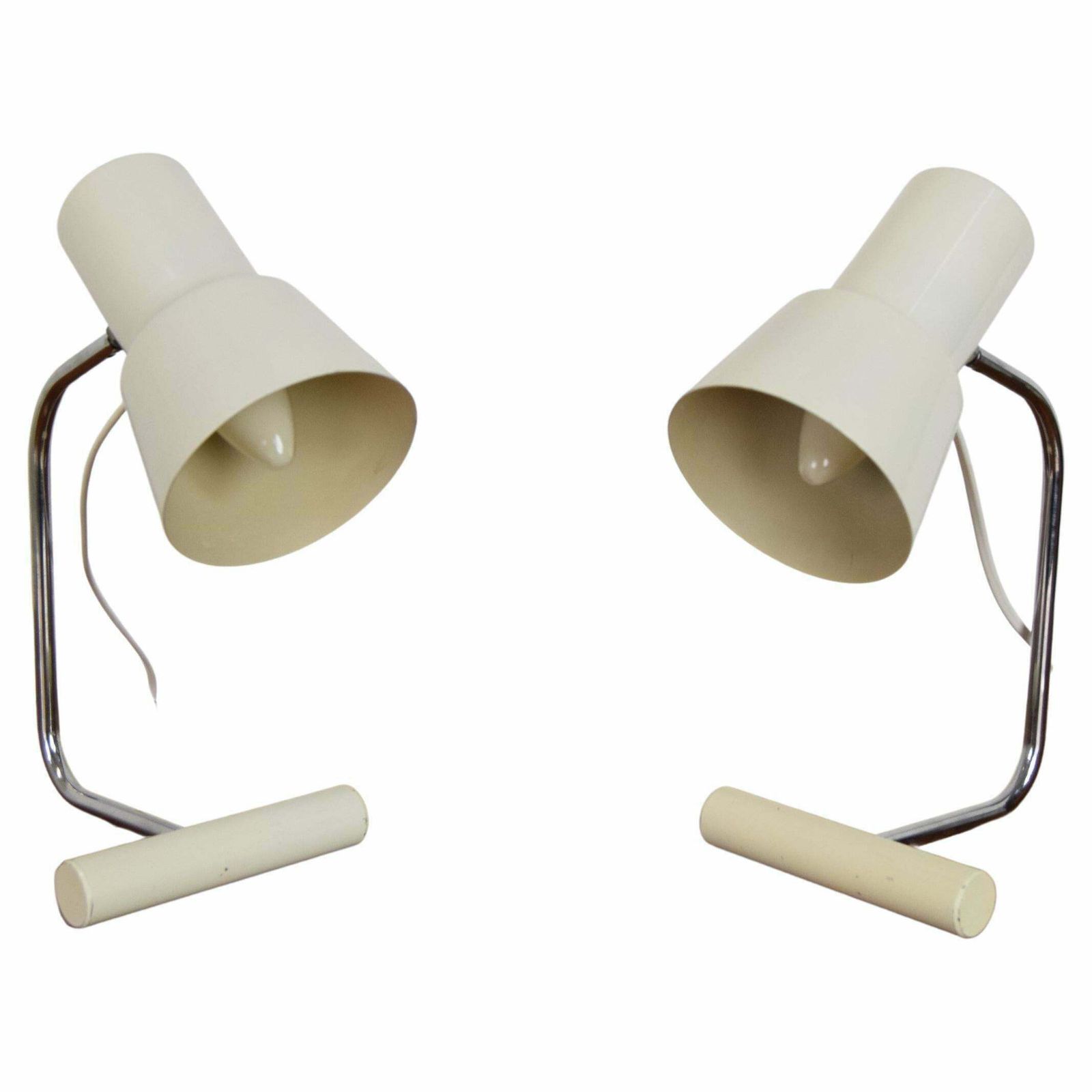 Pair Of Mid Century Table Lamps By Josef Hurka For Napako,1970's.