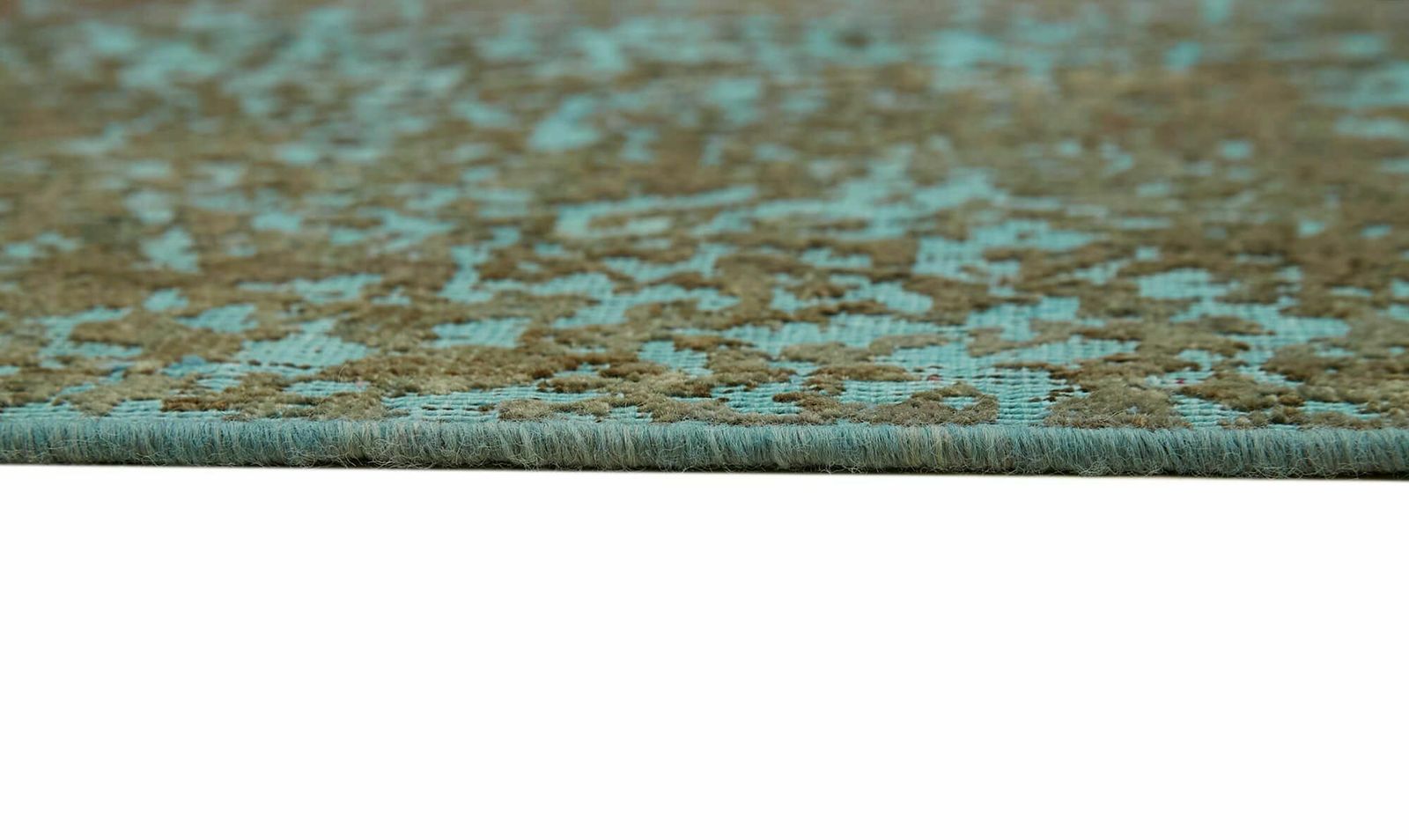 Handmade Turquoise 375 X 290 Cm Over Dyed Large Area Rug photo vintage