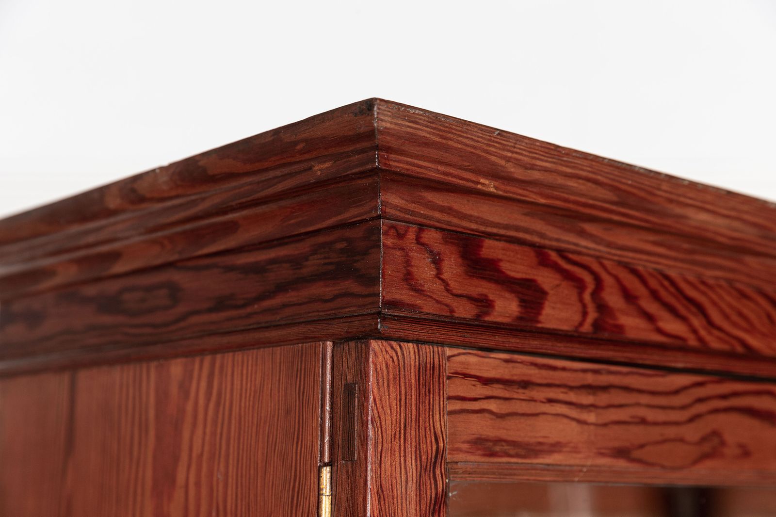 photo buy 19thc English Glazed Pine Bookcase / Vitrine Cabinet