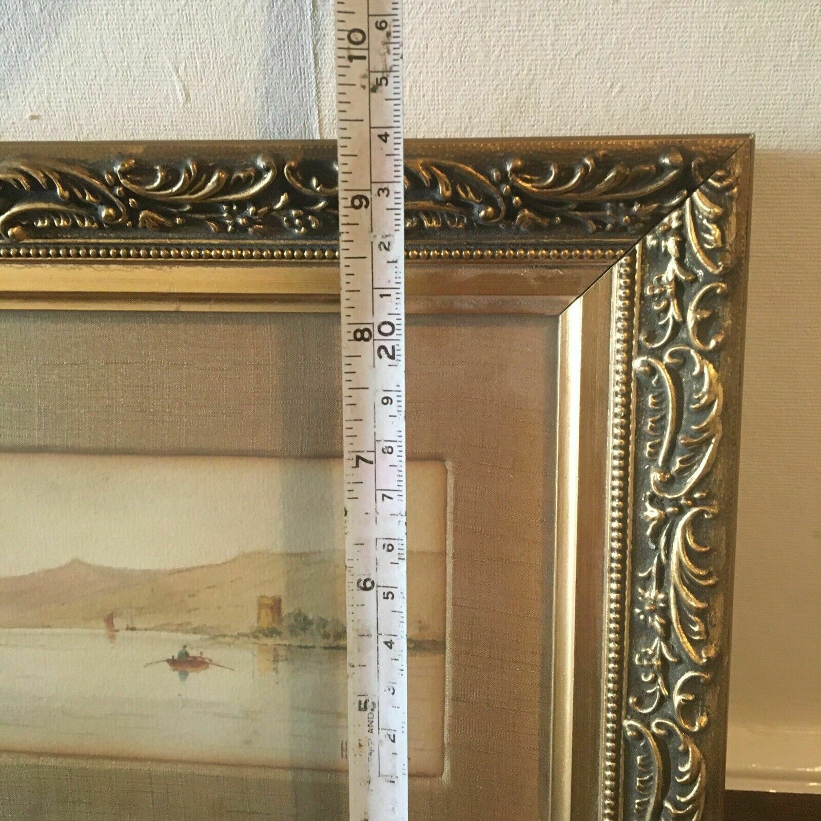 175.0 Charles Henry Turner Antique Watercolour Landscape Painting 1880s Rhein Framed photo